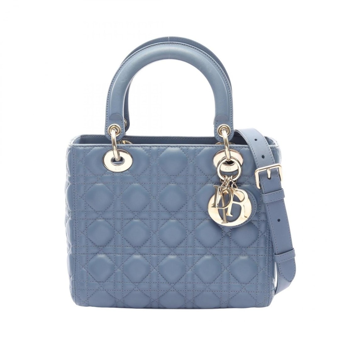 Christian Dior Dior LADY DIOR Lady Medium Cannage 2-Way Handbag Leather Women's Blue: --- Catalog ---Category: SizeSize (HxWxD): 20cm x 24cm x 12cm / 7.87'' x 9.44'' x 4.72''Category: DesignType: HandbagColor: BlueGender: WomenMaterial: Leather Category: GeneralBrand: Christian Dior---