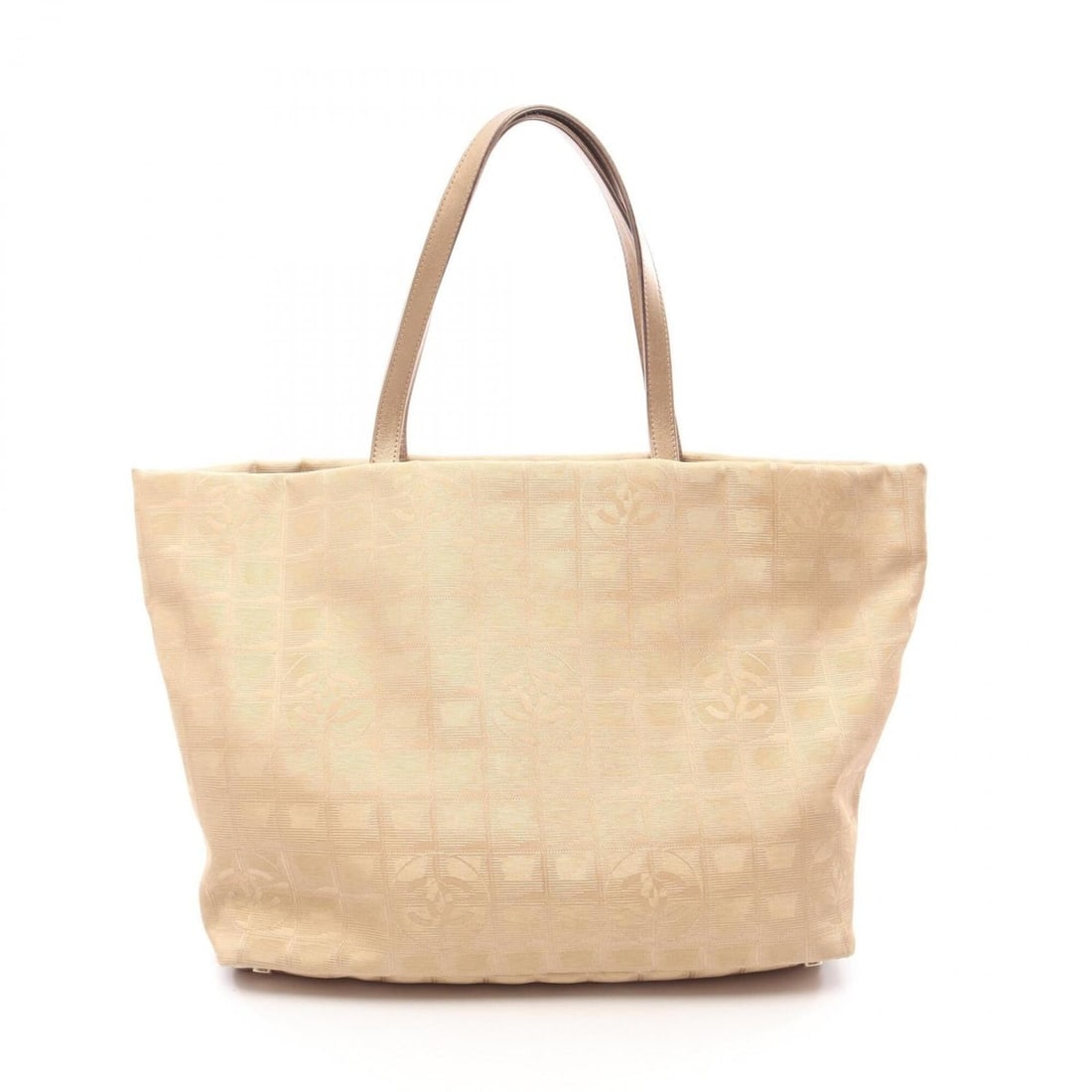 Chanel New Travel Line Large Tote Bag Handbag Leather Nylon Canvas Women's Gold Tone (1 of 13)