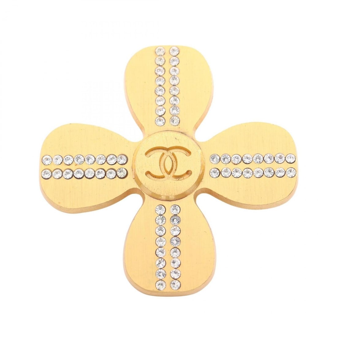 Chanel Coco Mark Brooch Accessory, Gold Plated (GP), Rhinestone, Women's, Tone, Clear Tone: --- Catalog ---Category: SizeSize (HxWxD): 3.7cm x 3.7cm / 1.45'' x 1.45''Category: DesignType: BroochColor: Clear, GoldGender: WomenMaterial: Gold plating, RhinestoneCategory: GeneralBrand: Chanel---
