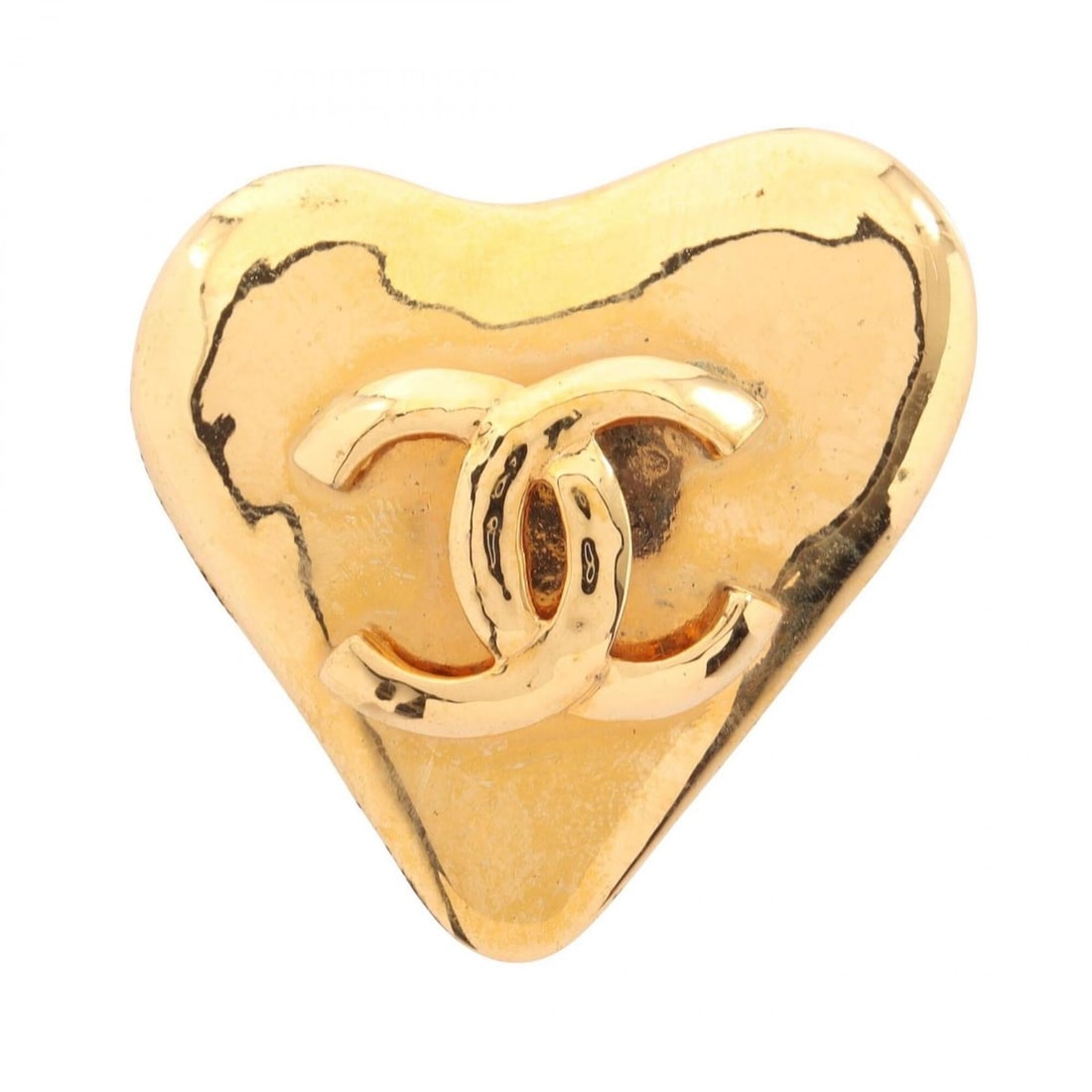 Chanel Coco Mark Heart Brooch Accessory, Gold Plated (GP), Women's, Tone: --- Catalog ---Category: SizeSize (HxWxD): 5cm x 5.3cm / 1.96'' x 2.08''Category: DesignType: BroochColor: GoldGender: WomenMaterial: Gold platingCategory: GeneralBrand: Chanel--- Item List ---Section