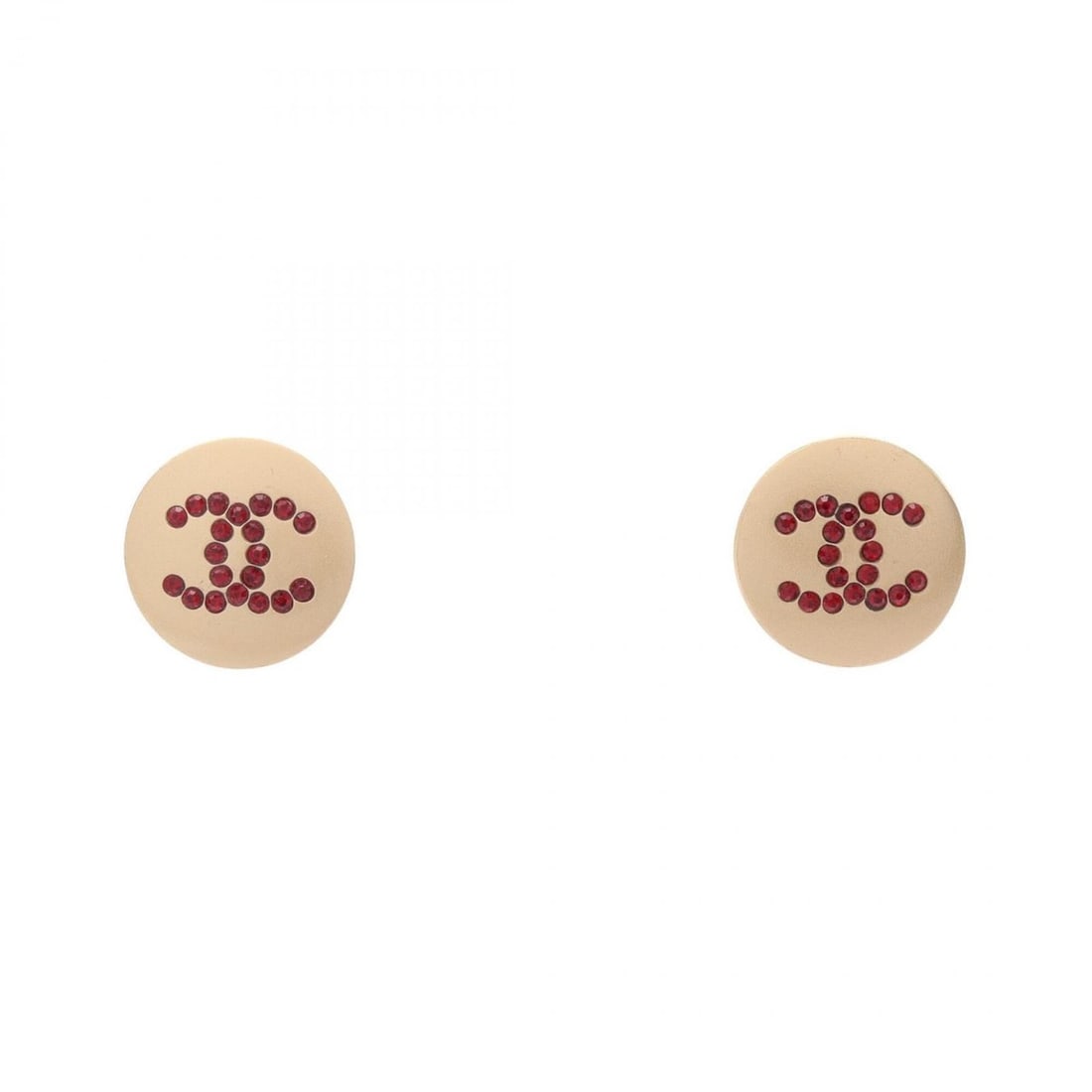 Chanel Coco Mark Circle Earrings, Gold Plated (GP) Rhinestone Women's, Gold/Red Tones: --- Catalog ---Category: SizeSize (HxWxD): 15.00mm x 15.00mm / 0.59'' x 0.59''Category: DesignType: Stud earringsColor: Gold, Red colorGender: WomenMaterial: Gold plating, RhinestoneCategory: GeneralB
