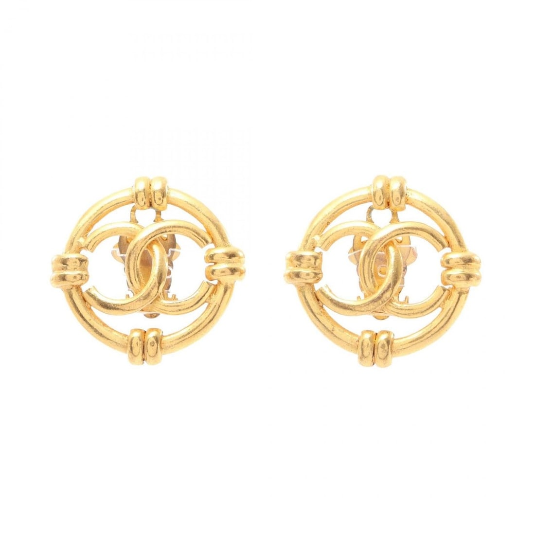 Chanel Coco Mark Earrings, Gold Plated (GP), Women's, Tone: --- Catalog ---Category: SizeSize (HxWxD): 33.00mm x 33.00mm / 1.30'' x 1.30''Category: DesignType: Clip earringsColor: GoldGender: WomenMaterial: Gold platingCategory: GeneralBrand: Chanel--- Item