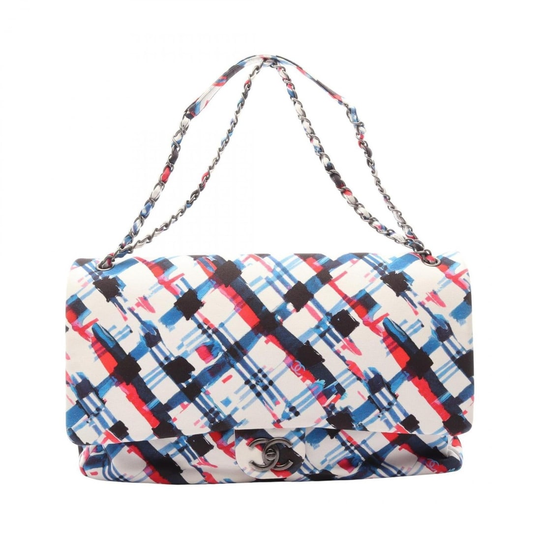 Chanel Airline Shoulder Bag/Handbag, Canvas, Women's, White/Multicolor: --- Catalog ---Category: SizeSize (HxWxD): 29cm x 45cm x 14cm / 11.41'' x 17.71'' x 5.51''Category: DesignType: Handbag, Shoulder bagColor: Multi-color, WhiteGender: WomenMaterial: Canvas Hardware