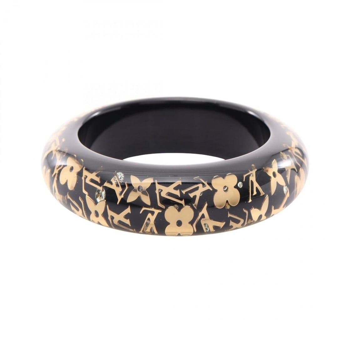 Louis Vuitton LOUIS VUITTON Bracelet Inclusion GM Bangle Accessory Resin Women's Black/Gold M66254: --- Catalog ---Category: DesignType: BangleColor: Black, GoldGender: WomenMaterial: ResinCategory: GeneralMPN: M66254Brand: Louis Vuitton--- Item List ---Section: ConditionRanking: Rank A Used - A
