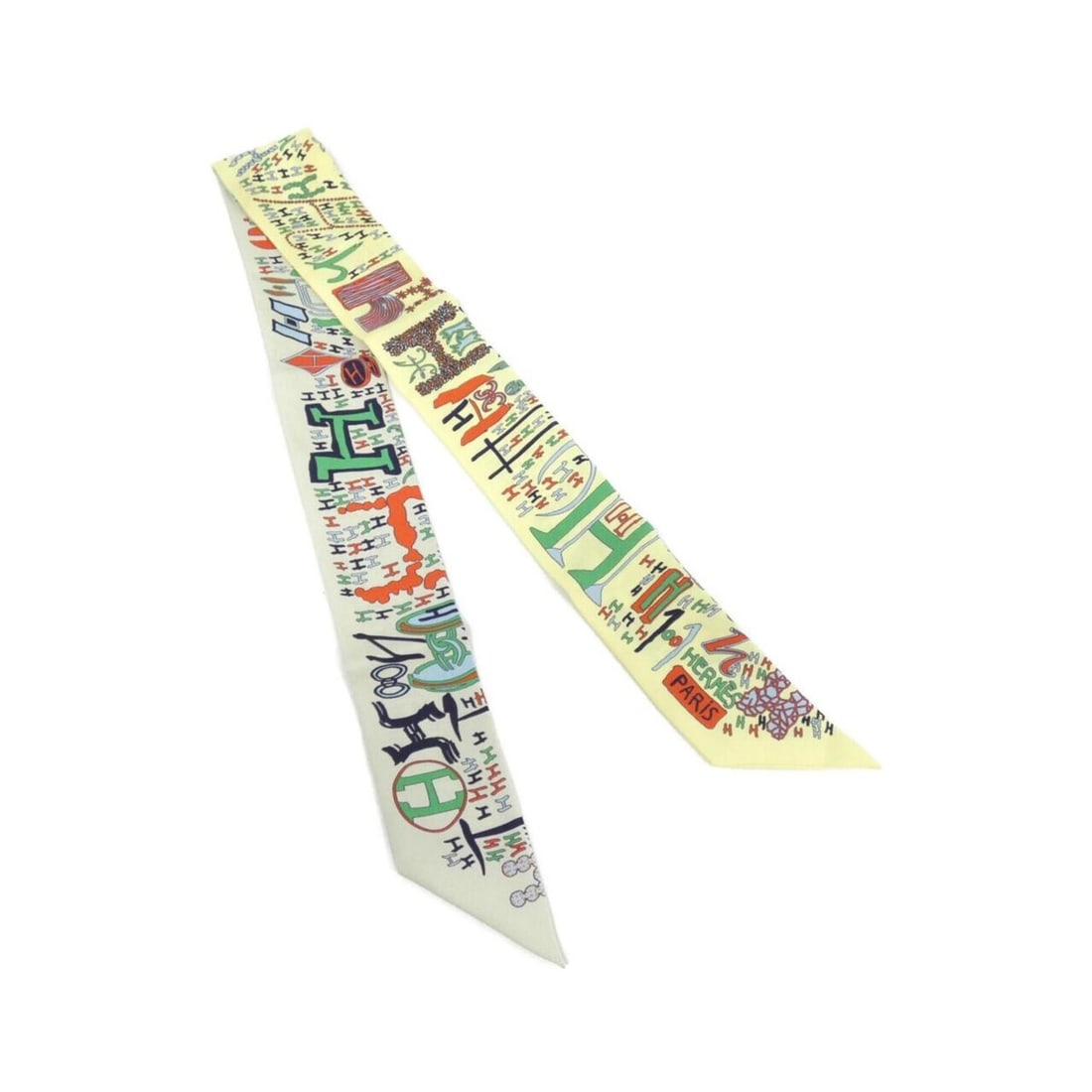 Hermes Twilly 062738S Scarf Muffler: --- Catalog ---Category: SizeSize (LxW): 86cm x 5cm / 33.85'' x 1.96''Category: DesignType: ScarfGender: Women,MenMaterial: Silk Category: GeneralLine: TwillyBrand: Hermes--- Item List ---Section: