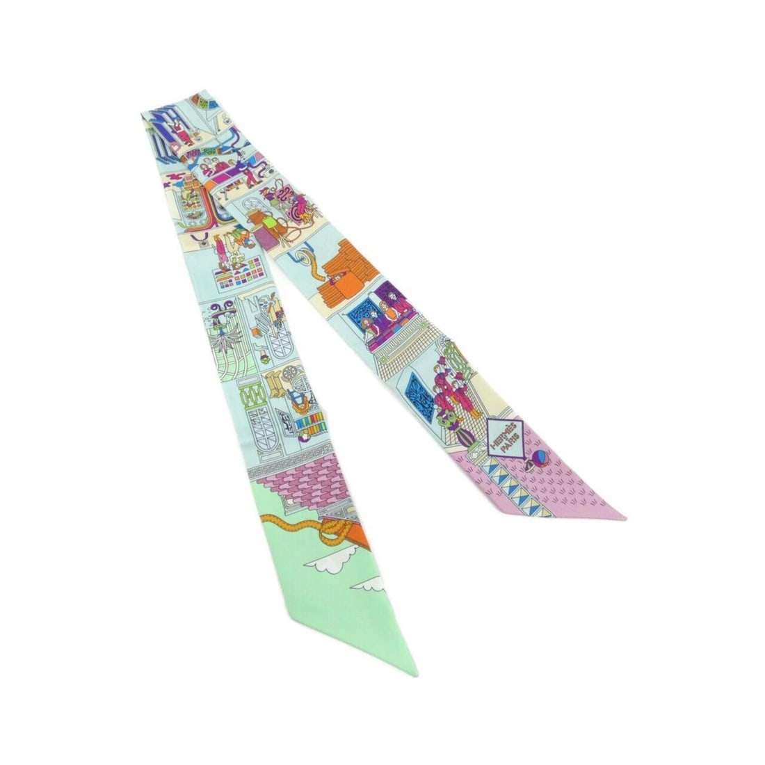 Hermes Twilly 062941S Scarf Muffler: --- Catalog ---Category: SizeSize (LxW): 86cm x 5cm / 33.85'' x 1.96''Category: DesignType: ScarfColor: BlueGender: Women,MenMaterial: Silk Category: GeneralLine: TwillyBrand: Hermes--- Item List