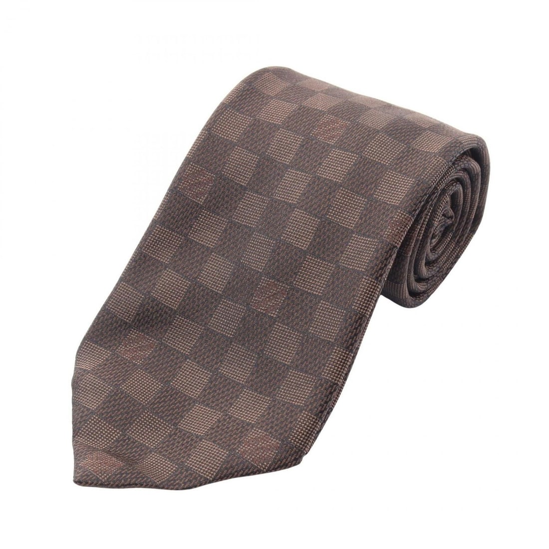 Louis Vuitton Damier Silk Tie for Men, Brown: --- Catalog ---Category: SizeTotal Length: 146cm / 57.48''Category: DesignType: CravatColor: BrownGender: MenMaterial: Silk Category: GeneralBrand: Louis Vuitton--- Item List ---Section: ConditionRank