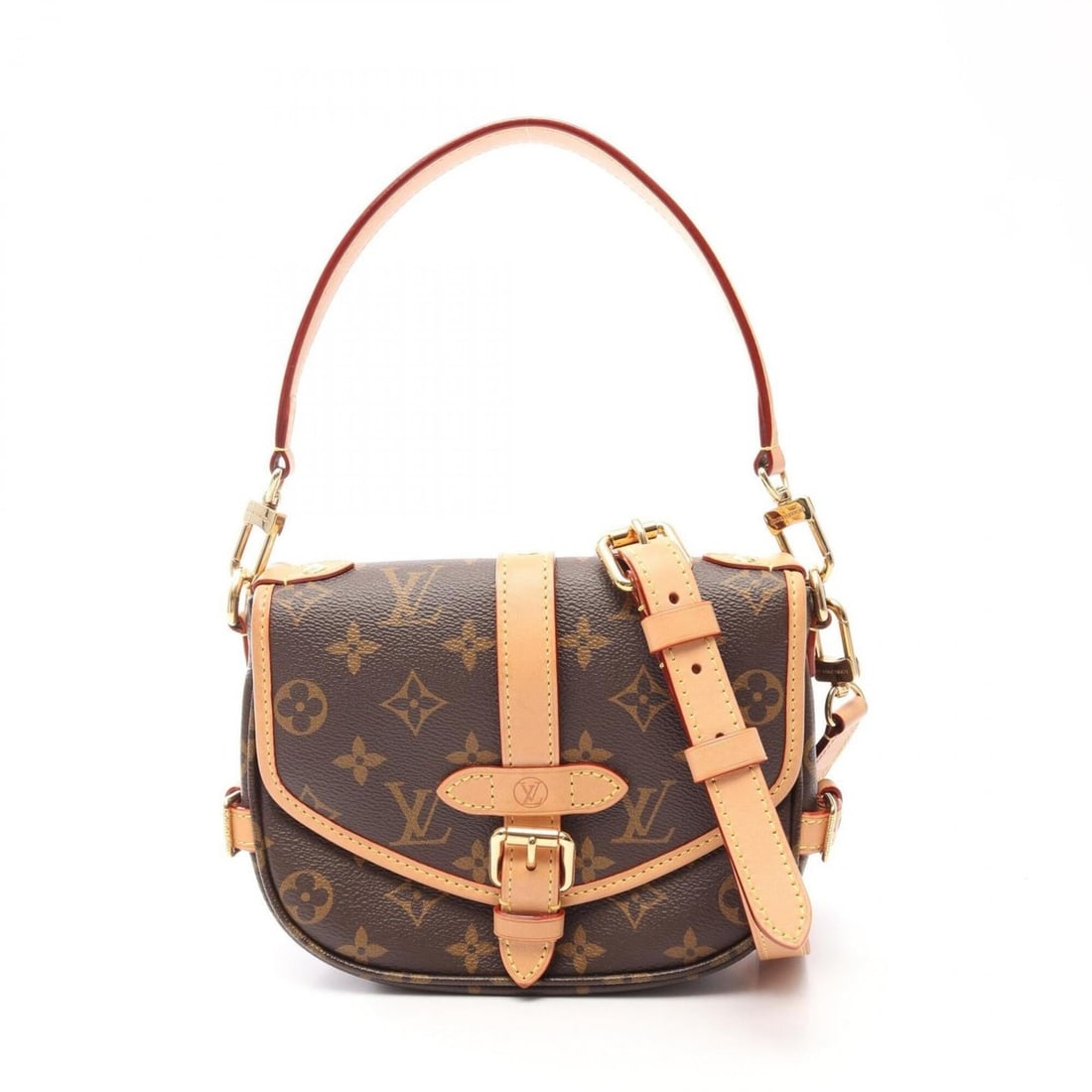 Louis Vuitton Saumur BB Monogram 2-Way Handbag, Coated Canvas and Leather, Pattern, Women's, Brown,: --- Catalog ---Category: SizeSize (HxWxD): 15cm x 20cm x 6cm / 5.9'' x 7.87'' x 2.36''Category: DesignType: HandbagColor: BrownGender: WomenMaterial: Monogram , Leather Category: GeneralMPN: