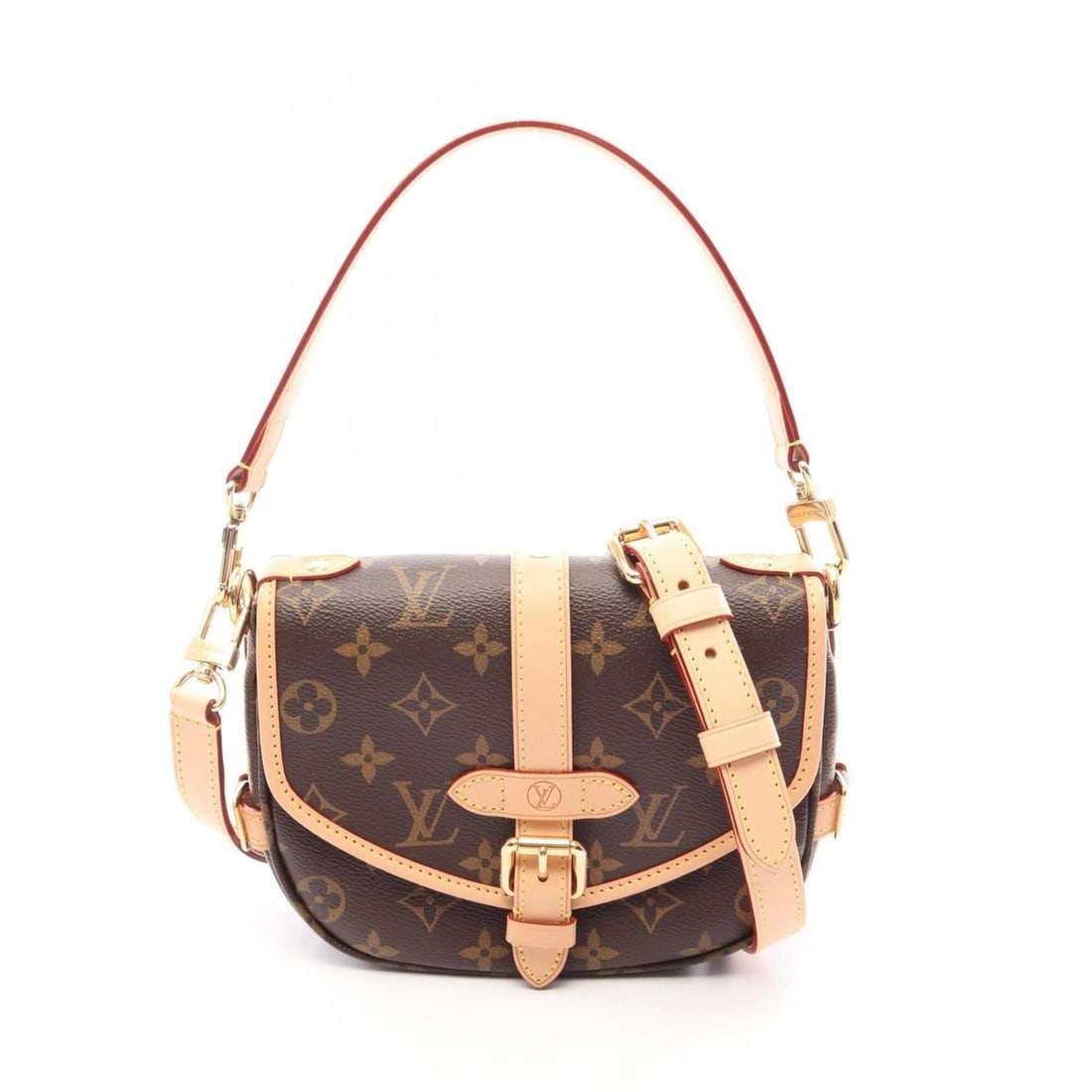 Louis Vuitton Saumur BB Monogram 2-Way Handbag, Coated Canvas and Leather, Pattern, Women's, Brown,: --- Catalog ---Category: SizeSize (HxWxD): 15cm x 20cm x 6cm / 5.9'' x 7.87'' x 2.36''Category: DesignType: HandbagColor: BrownGender: WomenMaterial: Monogram , Leather Category: GeneralMPN: