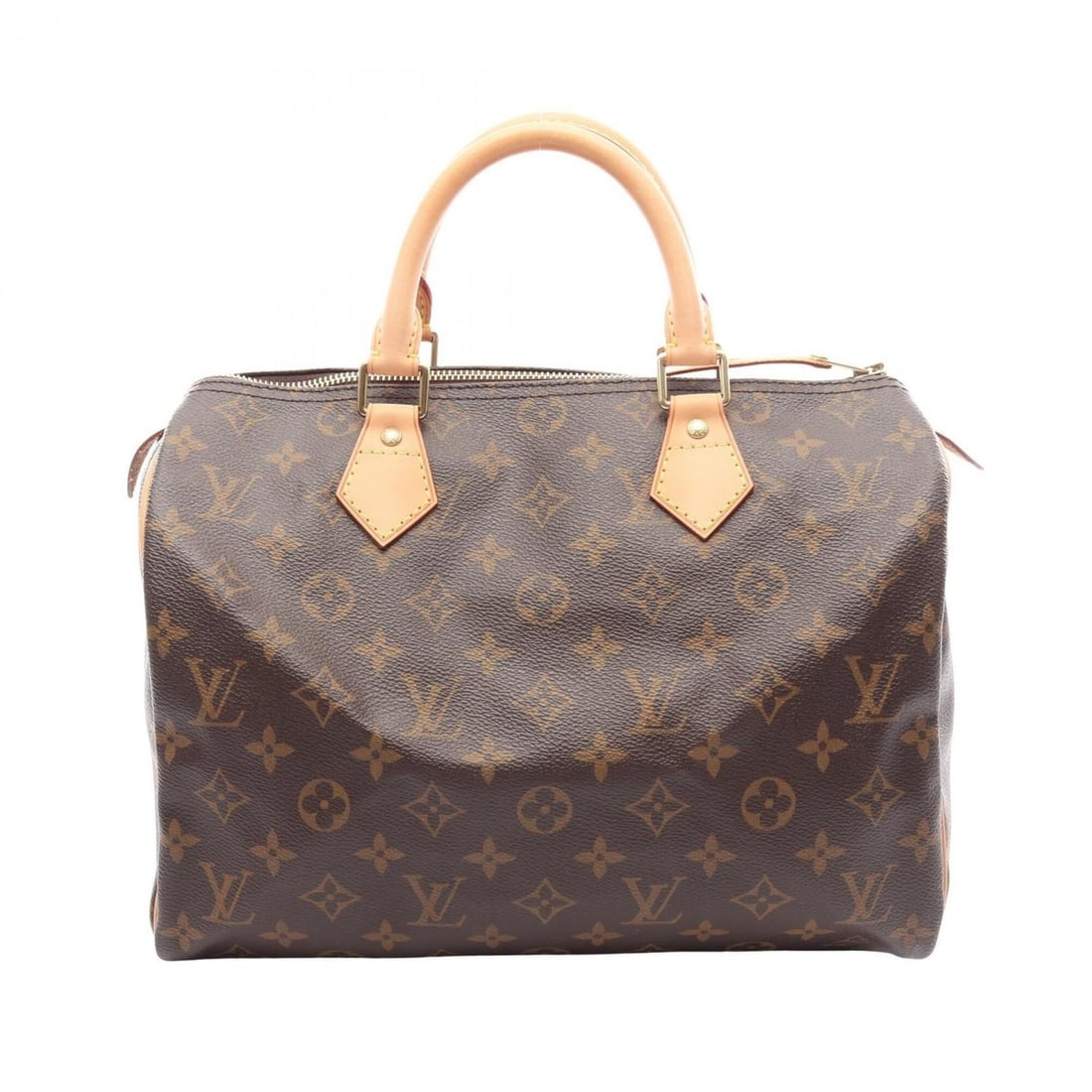 Louis Vuitton Speedy 30 Monogram Handbag, Coated Canvas Leather, Women's, Brown, M41526 (1 of 12)