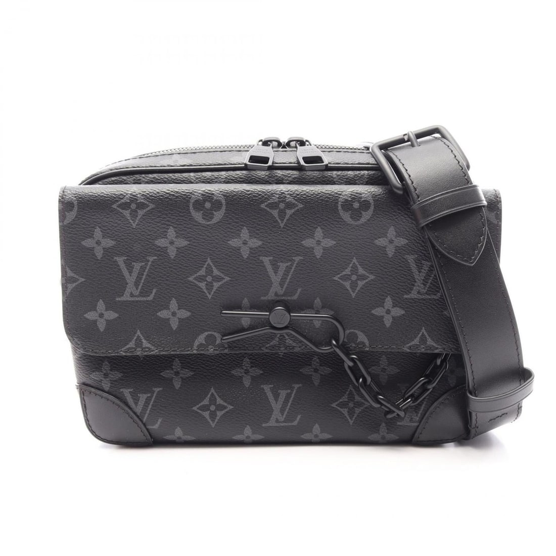 Louis Vuitton Steamer Messenger Monogram Eclipse Shoulder Bag Handbag Coated Canvas Leather Men's: --- Catalog ---Category: SizeSize (HxWxD): 16cm x 23cm x 4cm / 6.29'' x 9.05'' x 1.57''Category: DesignType: Handbag, Shoulder bagColor: BlackGender: MenMaterial: PVC , Leather Category: GeneralMPN: M