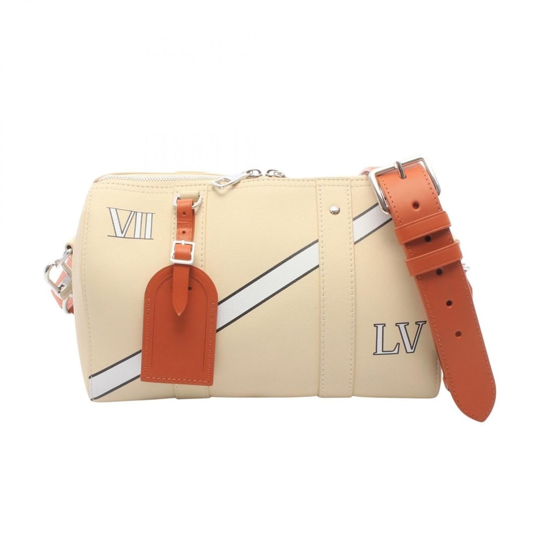 Louis Vuitton City Keepall Crème Shoulder Bag/Handbag, Leather, Men's, Ivory/Brown Multicolor,: --- Catalog ---Category: SizeSize (HxWxD): 19.5cm x 27cm x 12cm / 7.67'' x 10.62'' x 4.72''Category: DesignType: Handbag, Shoulder bagColor: Brown, Ivory, Multi-colorGender: MenMaterial: Leather