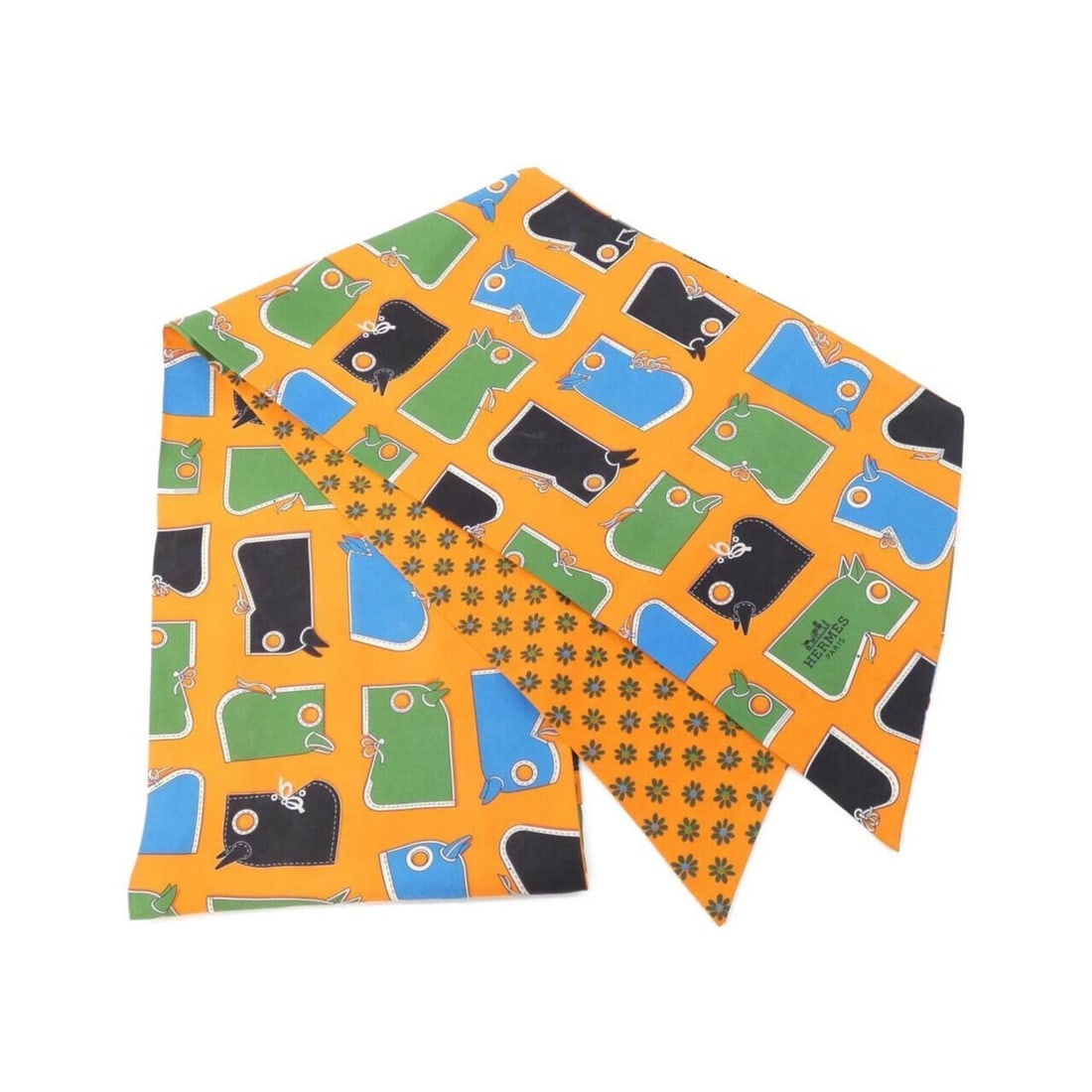 Hermes Maxi Twilly Cut Scarf Muffler: --- Catalog ---Category: SizeSize (LxW): 20cm x 1.6m / 7.87'' x 62.99''Category: DesignType: ScarfColor: OrangeGender: WomenMaterial: Silk Category: GeneralBrand: Hermes--- Item List ---Section: