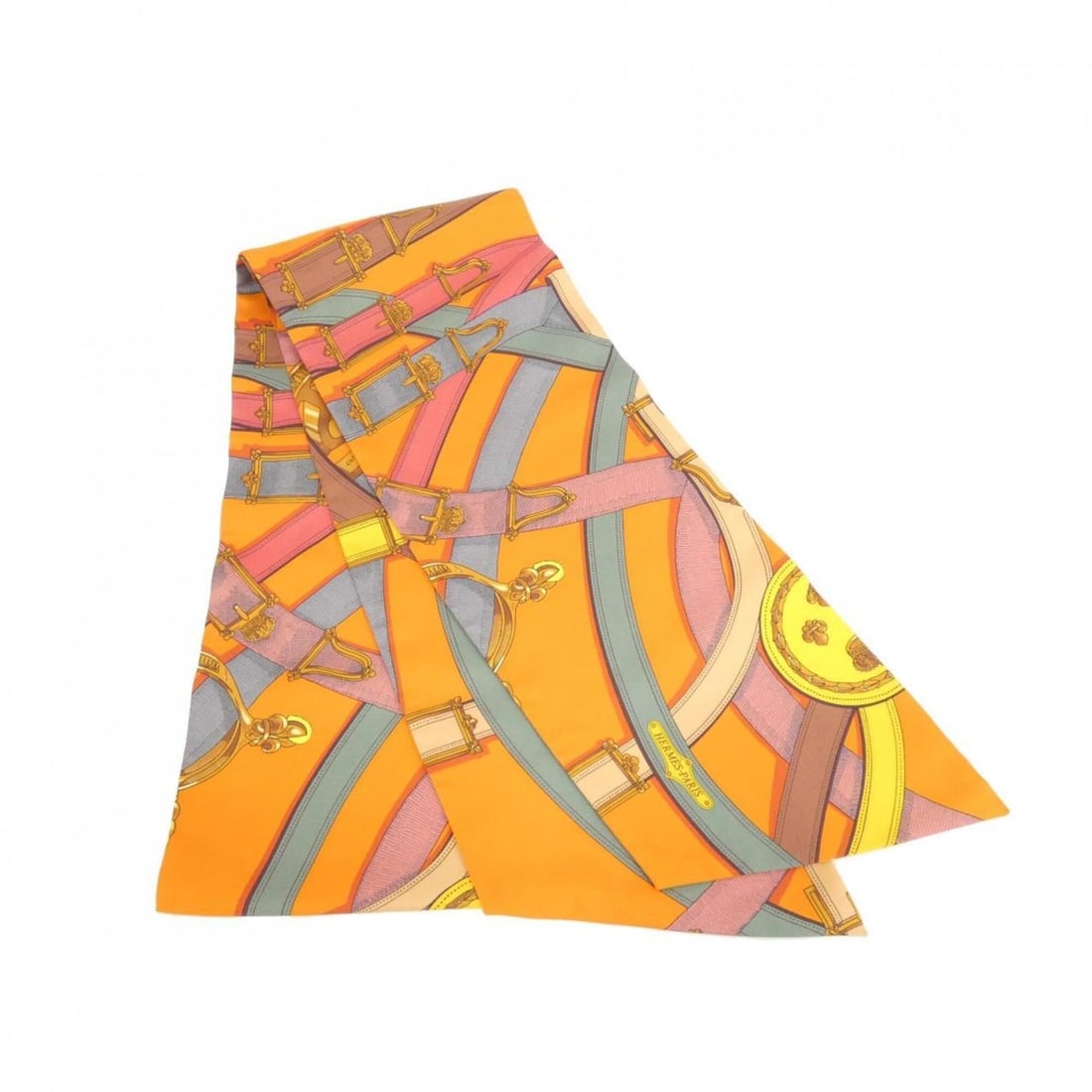 Hermes Maxi Twilly Scarf Muffler: --- Catalog ---Category: SizeSize (LxW): 20cm x 2.2m / 7.87'' x 86.61''Category: DesignType: ScarfColor: OrangeGender: Women,MenMaterial: Silk Category: GeneralBrand: Hermes--- Item List ---Section: C