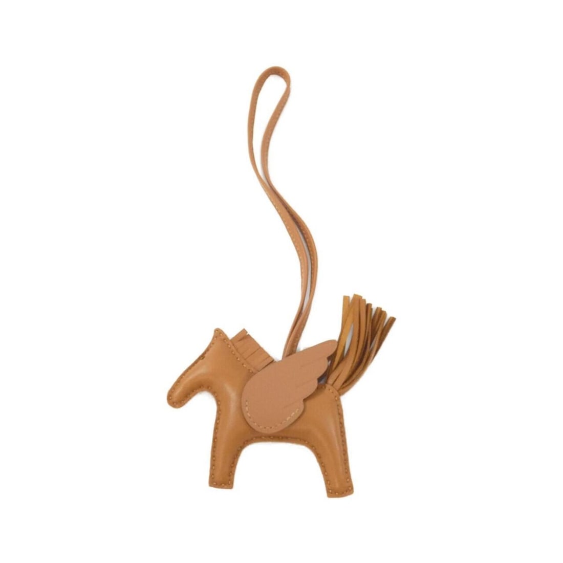 Hermes Rodeo Pegasus Accessory Bag Charm PM 083010CA: --- Catalog ---Category: SizeChain Length: 370.00mm / 14.57''Size (HxWxD): 75.00mm x 85.00mm / 2.95'' x 3.35''Category: DesignType: Handbag charmColor: BrownGender: Women,MenMaterial: Agneau MiloCateg