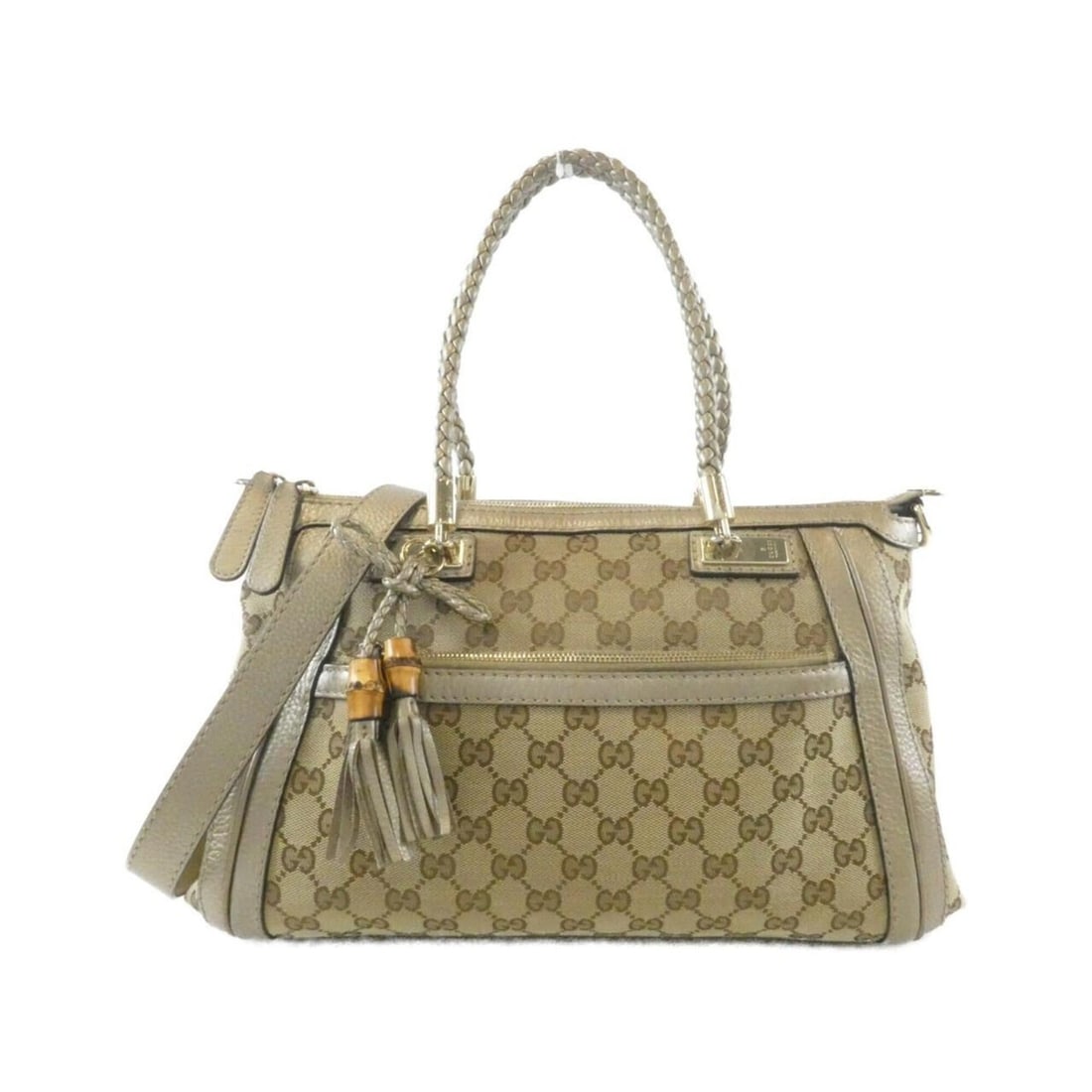 Gucci 282300 handbag: --- Catalog ---Category: SizeSize (HxWxD): 22cm x 38cm x 14cm / 8.66'' x 14.96'' x 5.51''Category: DesignType: HandbagColor: BeigeGender: WomenMaterial: GG canvas , Leather Category: GeneralMPN: 28230