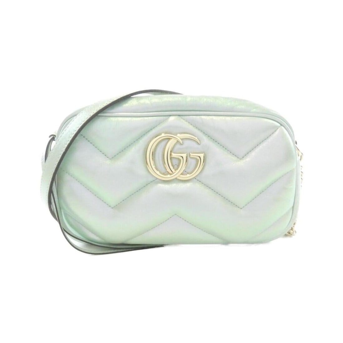 Gucci GG Marmont 447632 AAC2V Shoulder Bag: --- Catalog ---Category: SizeSize (HxWxD): 14cm x 24cm x 7cm / 5.51'' x 9.44'' x 2.75''Category: DesignType: Shoulder bagColor: GreenGender: WomenMaterial: Quilting , Leather Category: GeneralMPN: 447
