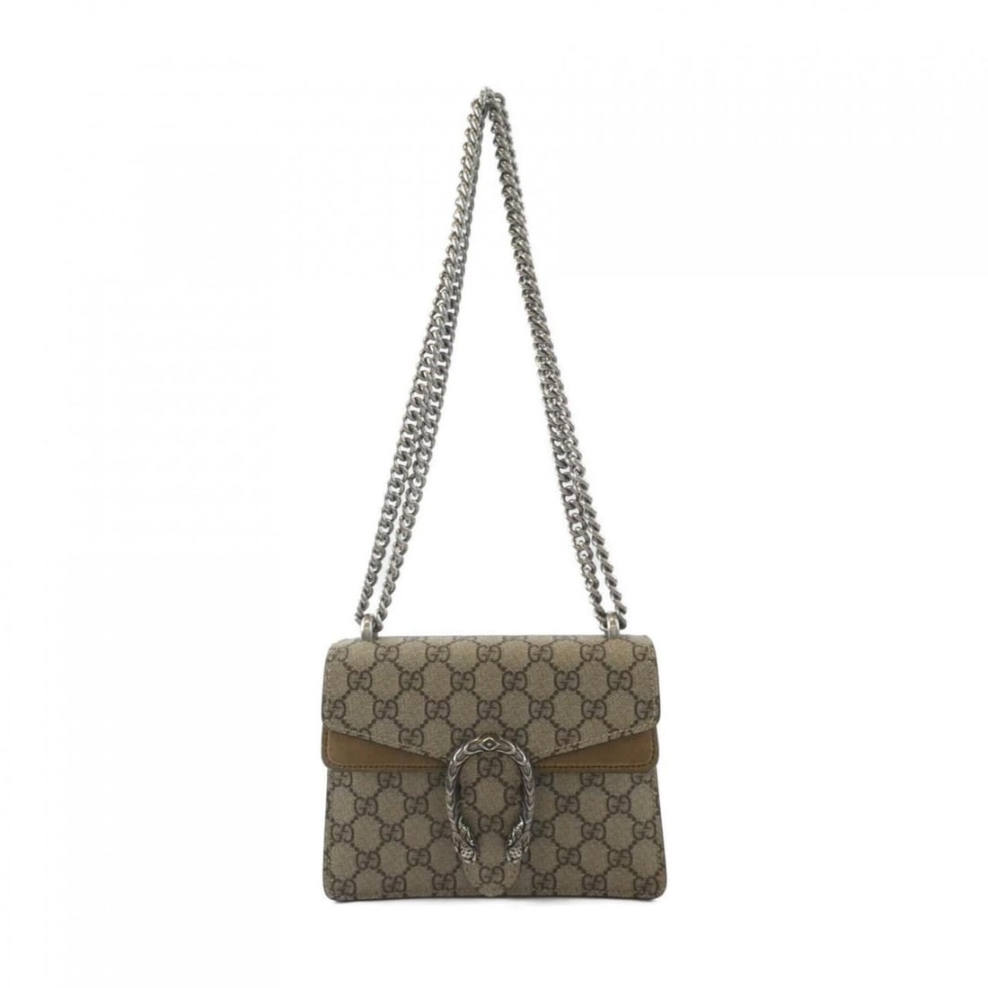 Gucci Dionysus 421970 KHNRN Shoulder Bag: --- Catalog ---Category: SizeSize (HxWxD): 16cm x 20cm x 5cm / 6.29'' x 7.87'' x 1.96''Category: DesignType: Shoulder bagColor: BeigeGender: WomenMaterial: Suede , GG Supreme , Canvas Category: Genera