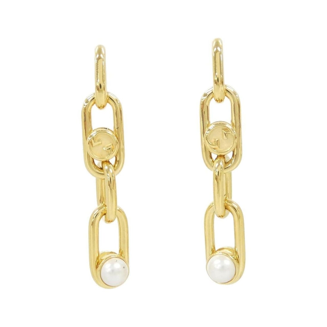 Gucci earrings: --- Catalog ---Category: SizeSize (HxWxD): 66.00mm x 11.00mm / 2.60'' x 0.43''Category: DesignType: Chain earringsColor: Gold, WhiteGender: WomenCategory: GeneralBrand: Gucci--- Item List ---Section: 