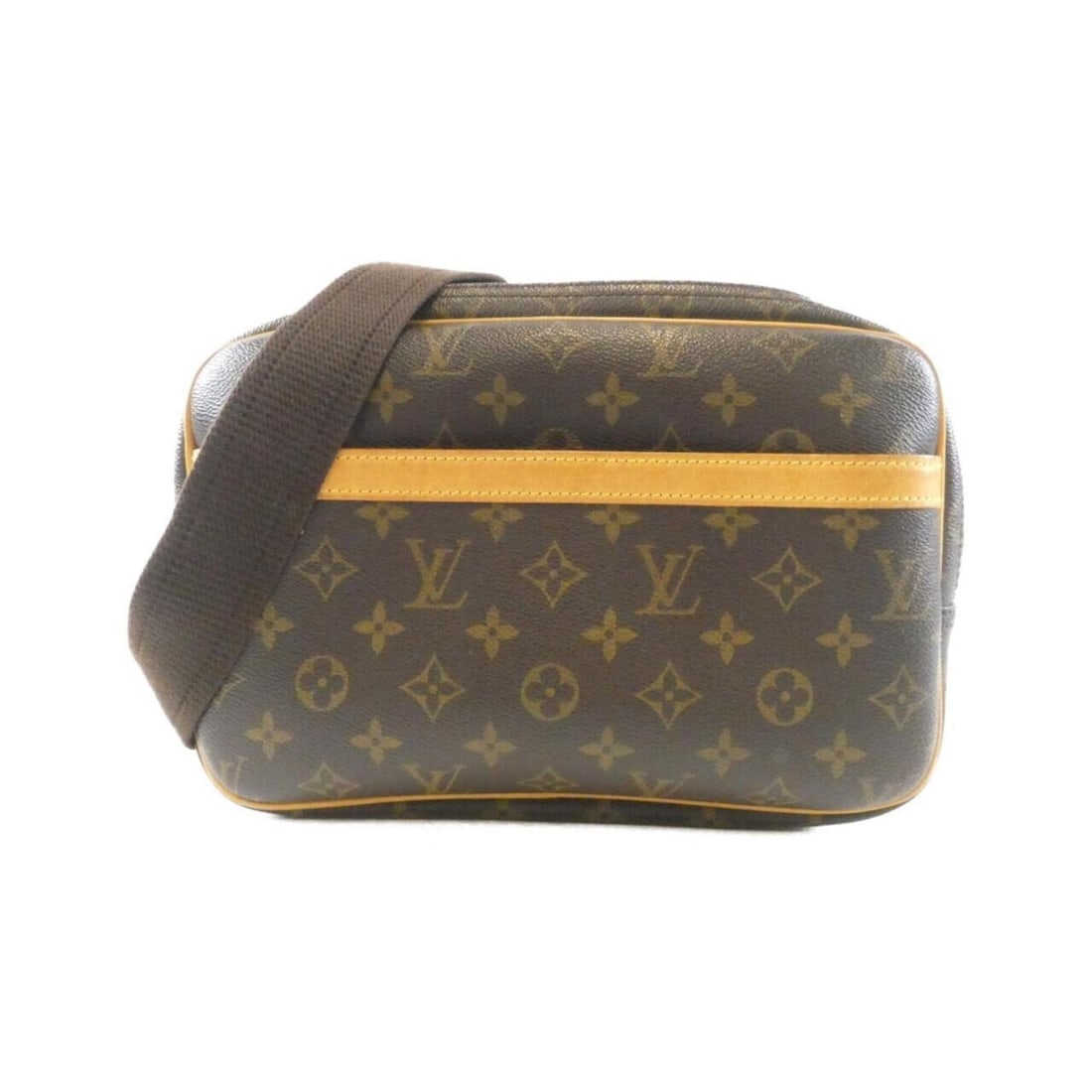 Louis Vuitton Monogram Reporter 28cm M45254 Shoulder Bag: --- Catalog ---Category: SizeSize (HxWxD): 21cm x 28cm x 12cm / 8.26'' x 11.02'' x 4.72''Category: DesignType: Shoulder bagColor: MarronGender: WomenMaterial: Coated canvas Hardware Color: GoldCategor
