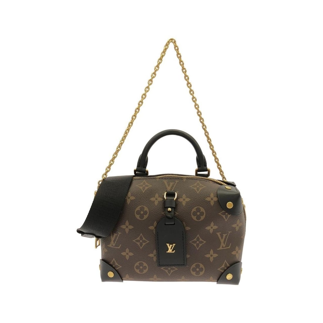 Louis Vuitton Monogram Petite Malle Souple M45571 Handbag: --- Catalog ---Category: SizeSize (HxWxD): 13cm x 19.5cm x 8cm / 5.11'' x 7.67'' x 3.14''Category: DesignType: HandbagColor: Black, MarronGender: Women,MenMaterial: Coated canvas Hardware Color: GoldC