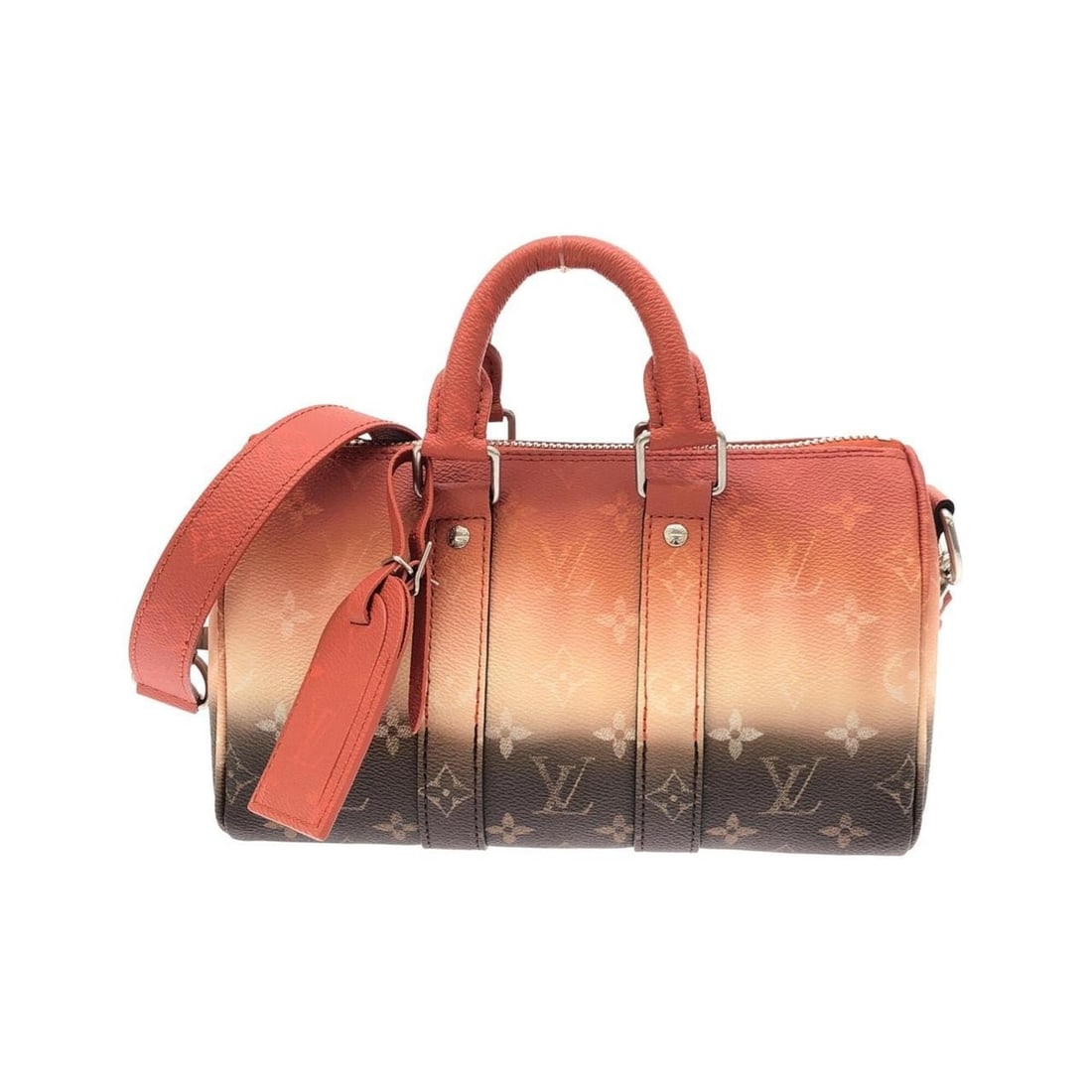 Louis Vuitton Monogram Pigment Keepall Bandoulière 25cm M28074 Boston Bag: --- Catalog ---Category: SizeSize (HxWxD): 16cm x 25cm x 10cm / 6.29'' x 9.84'' x 3.93''Category: DesignType: Boston bagColor: Orange, SilverGender: WomenMaterial: Coated canvas Hardware Color: Silver