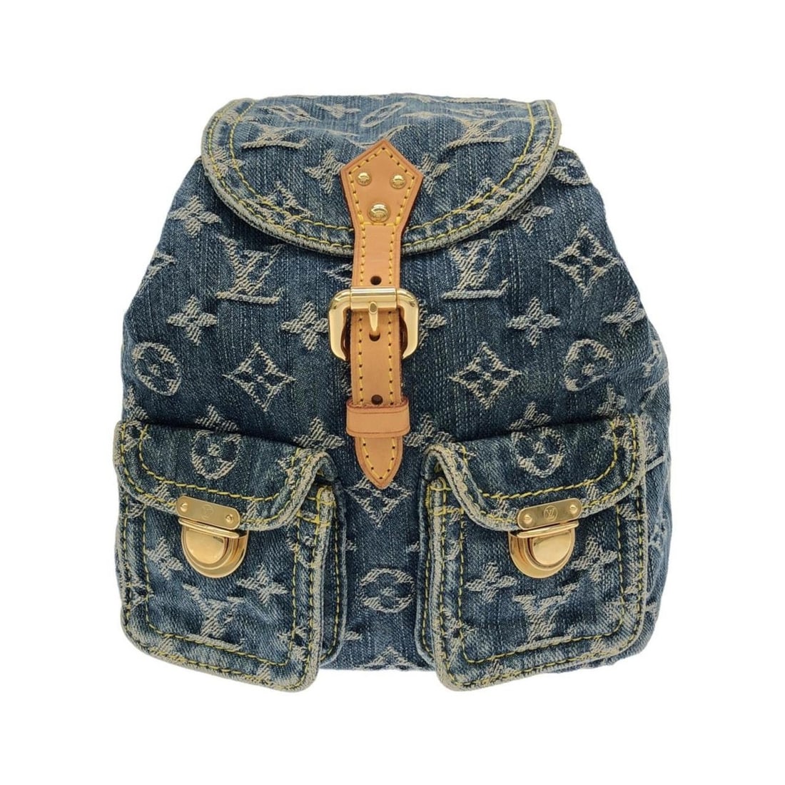 Louis Vuitton Monogram Denim Sac Ad PM M95057 Backpack: --- Catalog ---Category: SizeSize (HxWxD): 18.5cm x 18.5cm x 12cm / 7.28'' x 7.28'' x 4.72''Category: DesignType: BackpackColor: BlueGender: Men,WomenMaterial: Denim Hardware Color: GoldCategory: Gene