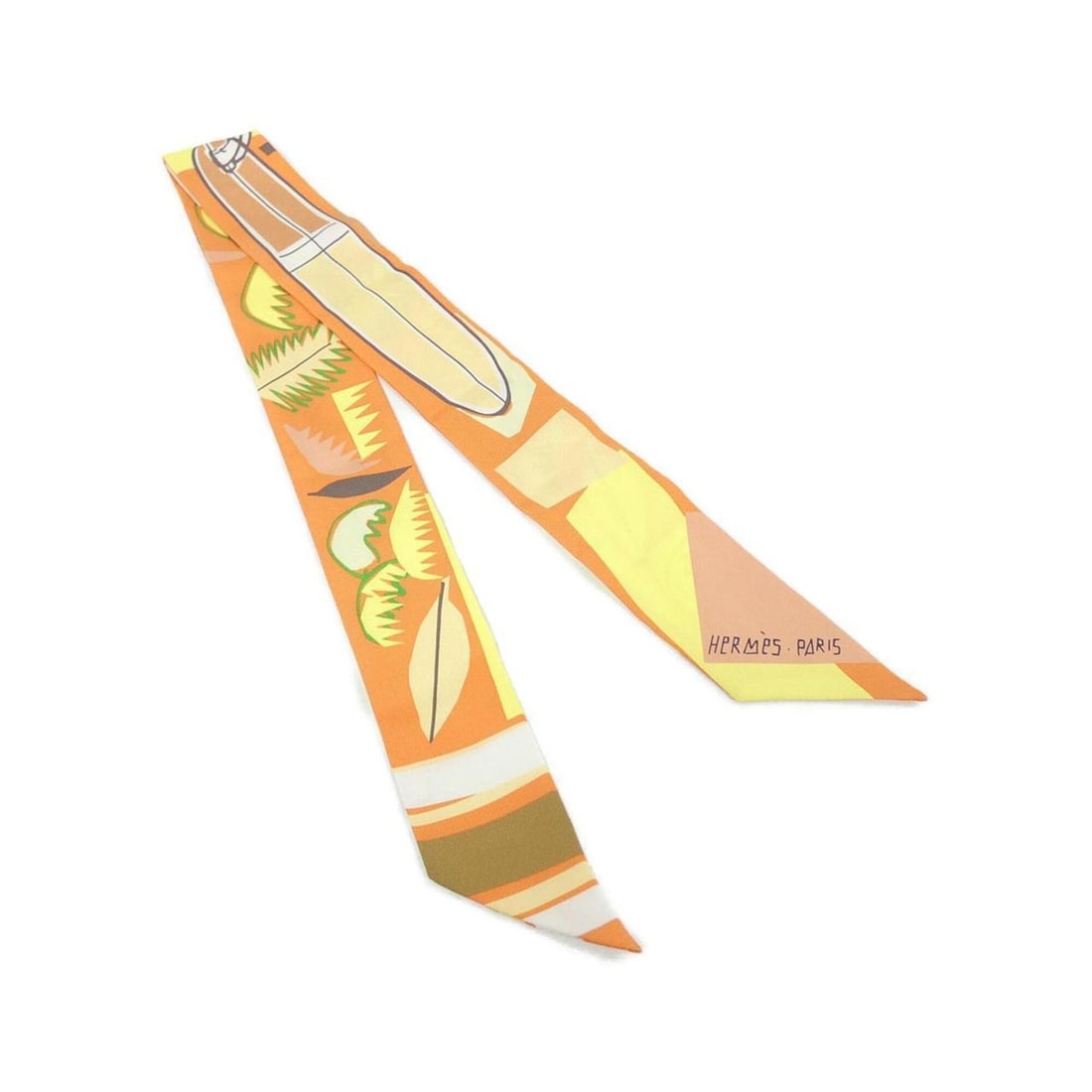 Hermes SEA SURF AND FUN Twilly 063161S Scarf Muffler: --- Catalog ---Category: SizeSize (LxW): 5cm x 86cm / 1.96'' x 33.85''Category: DesignType: ScarfColor: OrangeGender: Women,MenMaterial: Silk Category: GeneralMPN: 063161SBrand: Hermes--- Item List --