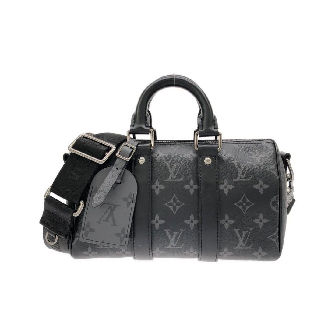 Louis Vuitton Monogram Eclipse Reverse Keepall Bandoulière 25cm M46271 Boston Bag: --- Catalog ---Category: SizeSize (HxWxD): 15cm x 25cm x 10.5cm / 5.9'' x 9.84'' x 4.13''Category: DesignType: Boston bagColor: Black, GrisGender: Men,WomenMaterial: Coated canvas Hardware Color: Silv
