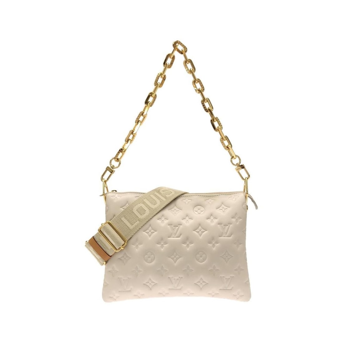 Louis Vuitton Coussin PM M57793 Shoulder Bag: --- Catalog ---Category: SizeSize (HxWxD): 20cm x 26cm x 10cm / 7.87'' x 10.23'' x 3.93''Category: DesignType: Shoulder bagColor: BeigeGender: Women,MenMaterial: Leather Leather/Fur Type: LambskinCate