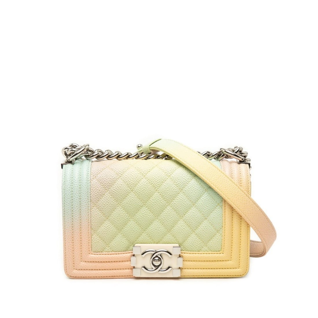 Chanel Matelassé Coco Mark Boy Chain Shoulder Bag, Multicolor Caviar Leather, Women's CHANEL (1 of 9)