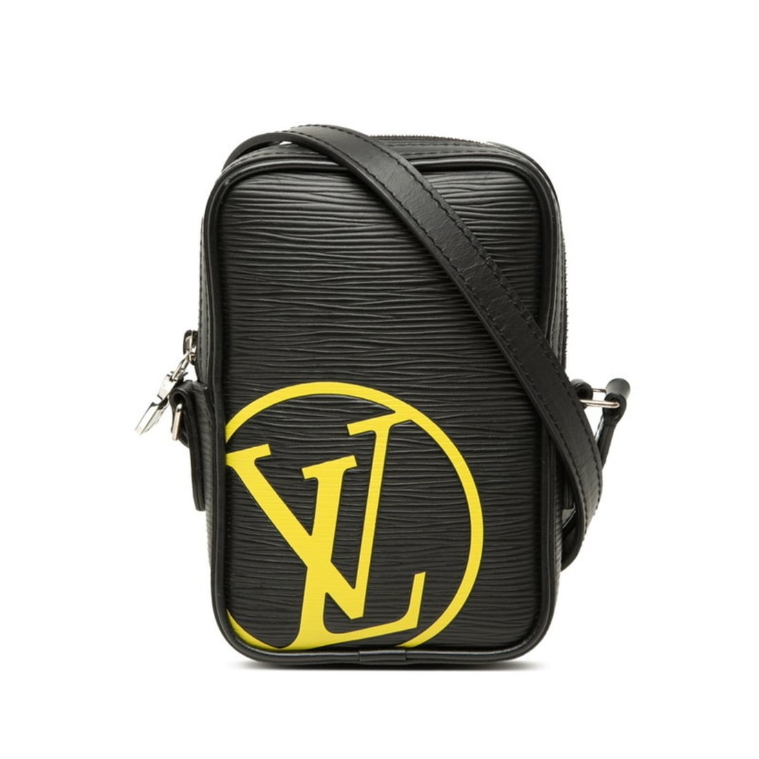 Louis Vuitton Epi LV Circle Danube PM Crossbody Shoulder Bag M55120 Noir Black Leather Men's LOUIS: --- Catalog ---Category: SizeStrap Drop: 55cm / 21.65''Size (HxWxD): 16.5cm x 11cm x 3.5cm / 6.49'' x 4.33'' x 1.37''Category: DesignType: Shoulder bagColor: Black, NoirGender: MenClosure: ZipperMater
