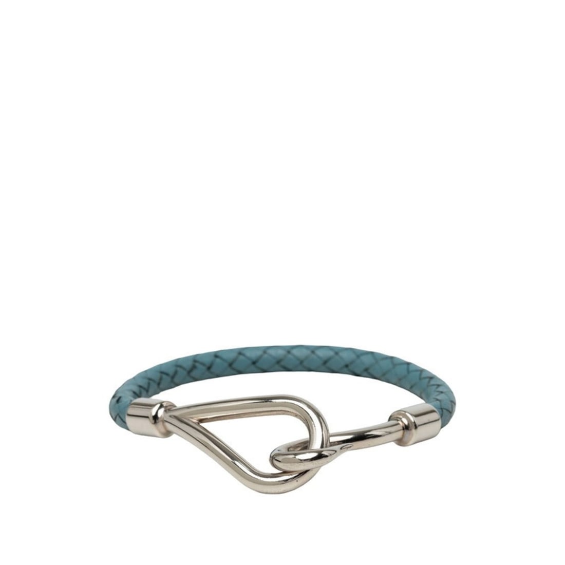 Hermes Jumbo Bracelet, Silver, Blue Metal, Leather, Women's: --- Catalog ---Category: SizeWidth: 5mm / 0.19''Length: 14.5cm / 5.7''Total Length: 17.5cm / 6.88''Category: DesignType: Charm braceletColor: Blue, SilverGender: WomenMaterial: Leather, MetalCategory: