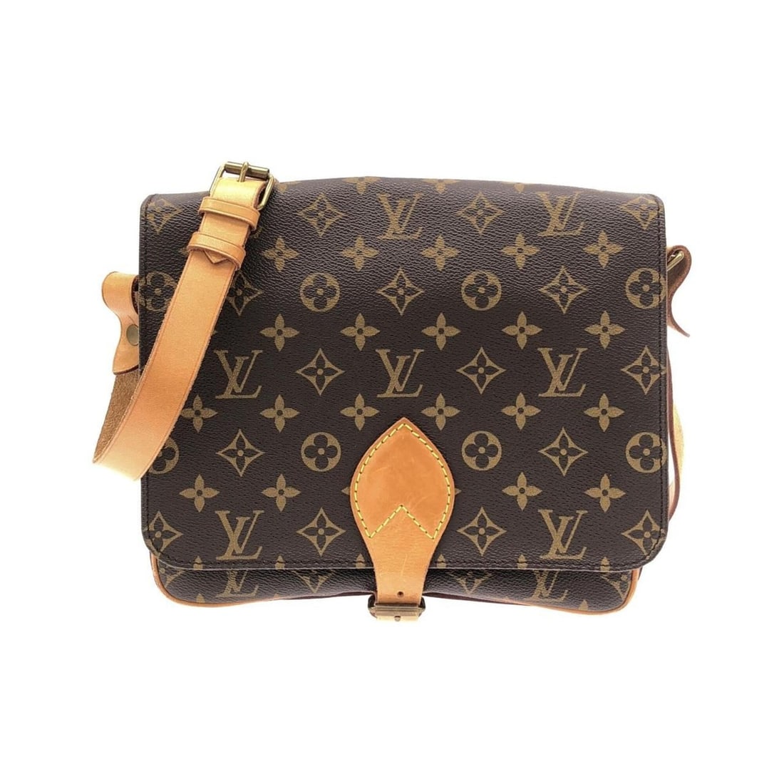 Louis Vuitton Monogram Cartouchiere 26cm M51252 Shoulder Bag: --- Catalog ---Category: SizeSize (HxWxD): 21cm x 26cm x 8cm / 8.26'' x 10.23'' x 3.14''Category: DesignType: Shoulder bagColor: MarronGender: Women,MenMaterial: Coated canvas Hardware Color: