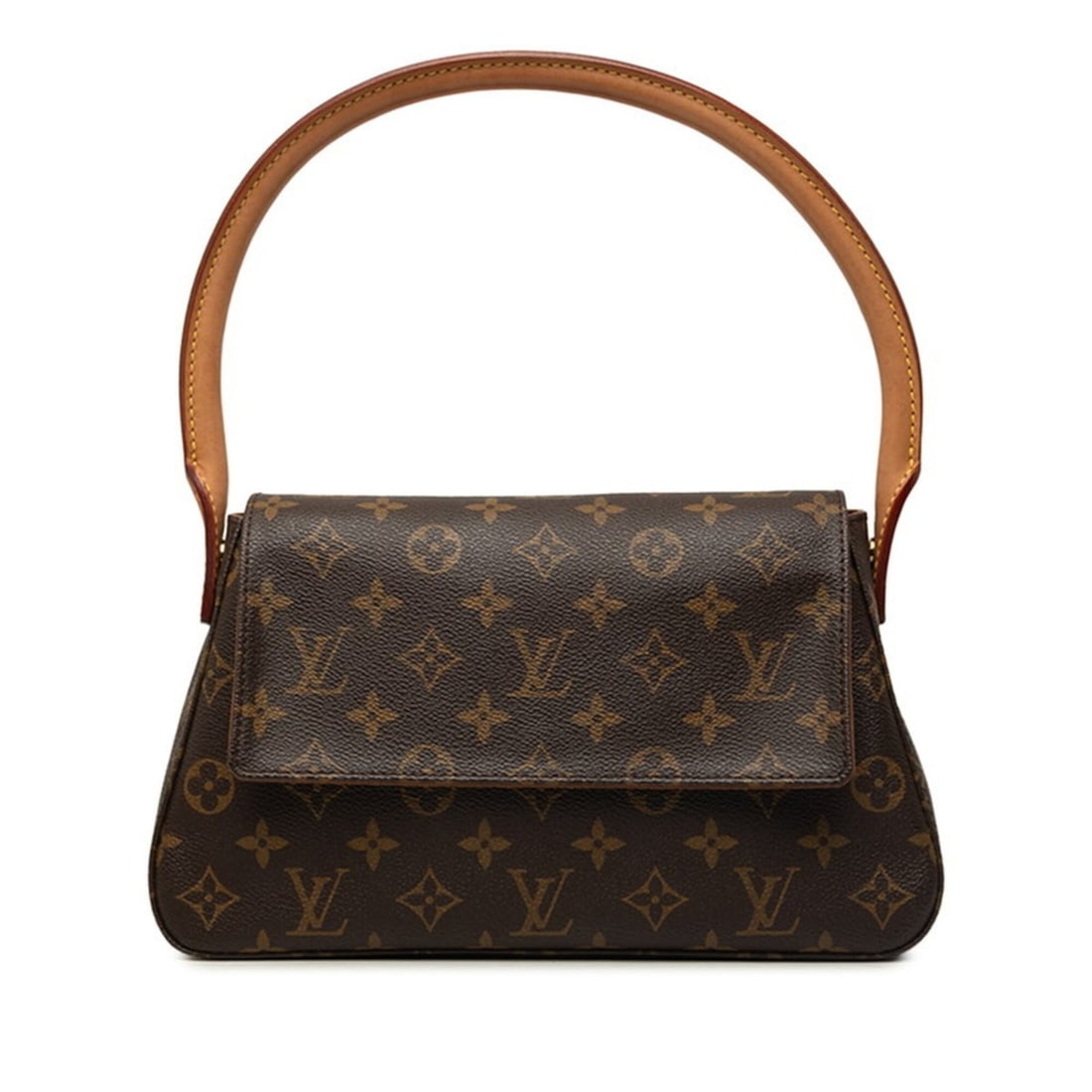 Louis Vuitton Monogram Mini Looping Handbag One-Shoulder Bag M51147 Brown Leather Women's LOUIS: --- Catalog ---Category: SizeHandle Drop: 15.50cm / 6.10''Size (HxWxD): 16.5cm x 28cm x 9cm / 6.49'' x 11.02'' x 3.54''Category: DesignType: Handbag, Shoulder bagColor: BrownGender: WomenClosure: Magn