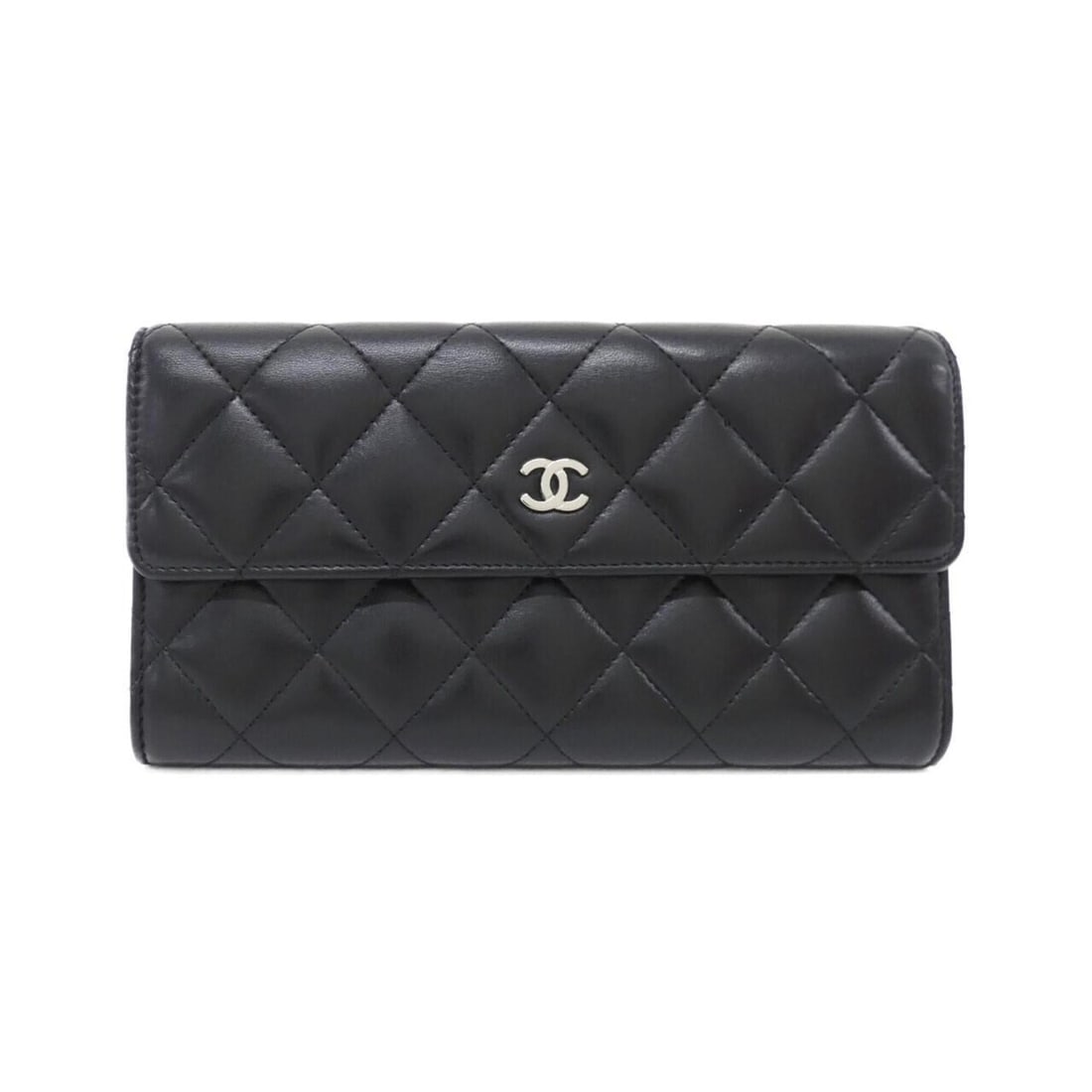 Chanel Timeless Classic Line 50096 Wallet: --- Catalog ---Category: SizeSize (HxWxD): 10cm x 20cm x 3cm / 3.93'' x 7.87'' x 1.18''Category: DesignType: Long wallet (bi-fold)Color: BlackGender: WomenMaterial: Leather Leather/Fur Type: