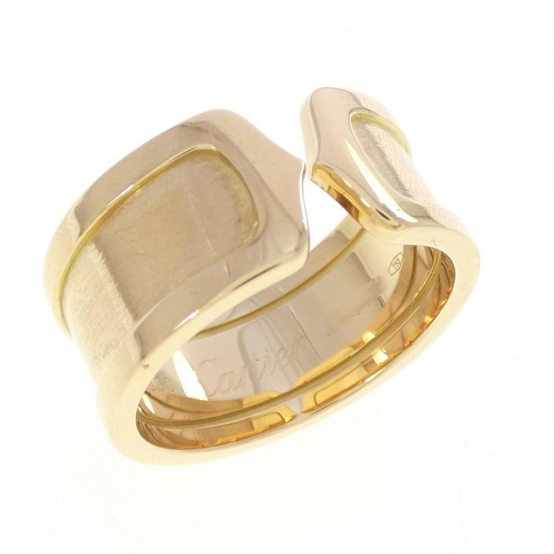 Cartier C2 Large Ring: --- Catalog ---Category: SizeUS Size: 9.5Brand Size: 59Category: DesignType: Band ringGender: WomenMaterial: Yellow gold (18K)Category: GeneralMPN: B40409Brand: Cartier--- Item List ---Section: Condit