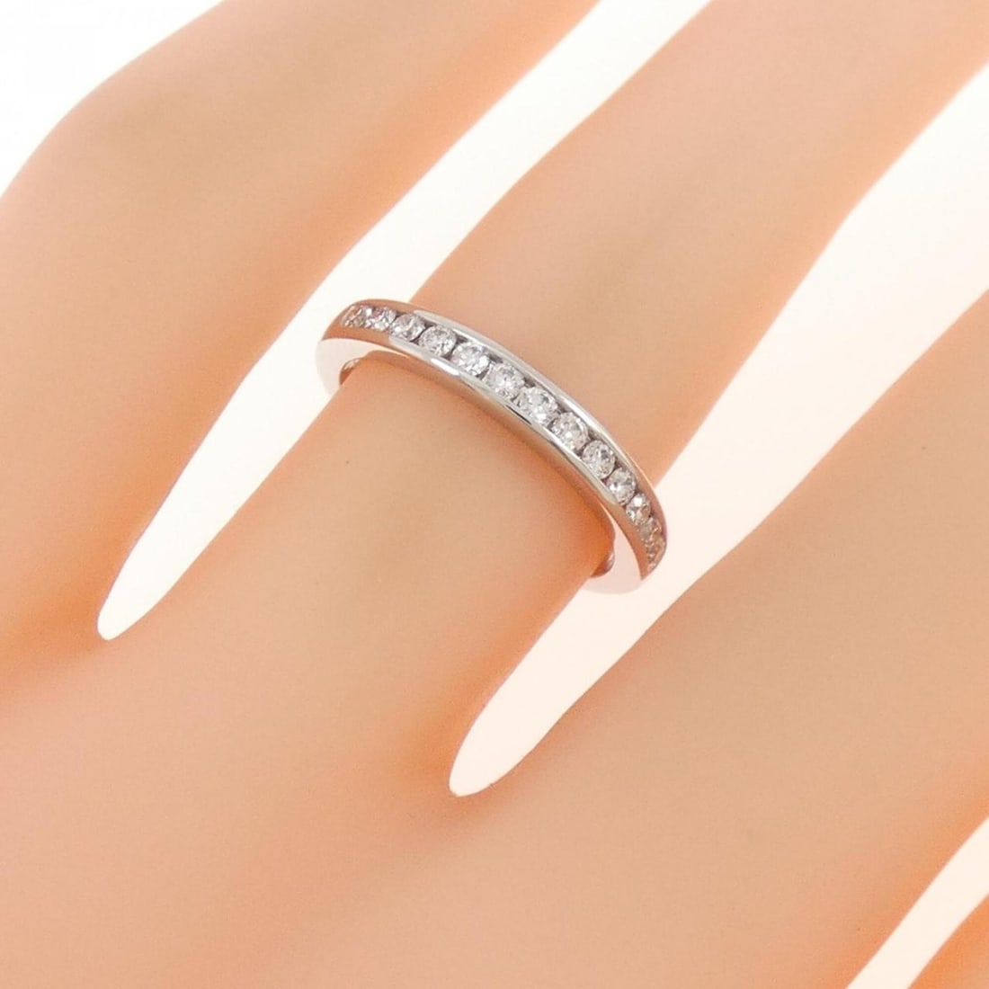 Tiffany Half Circle Channel Setting Ring - 5