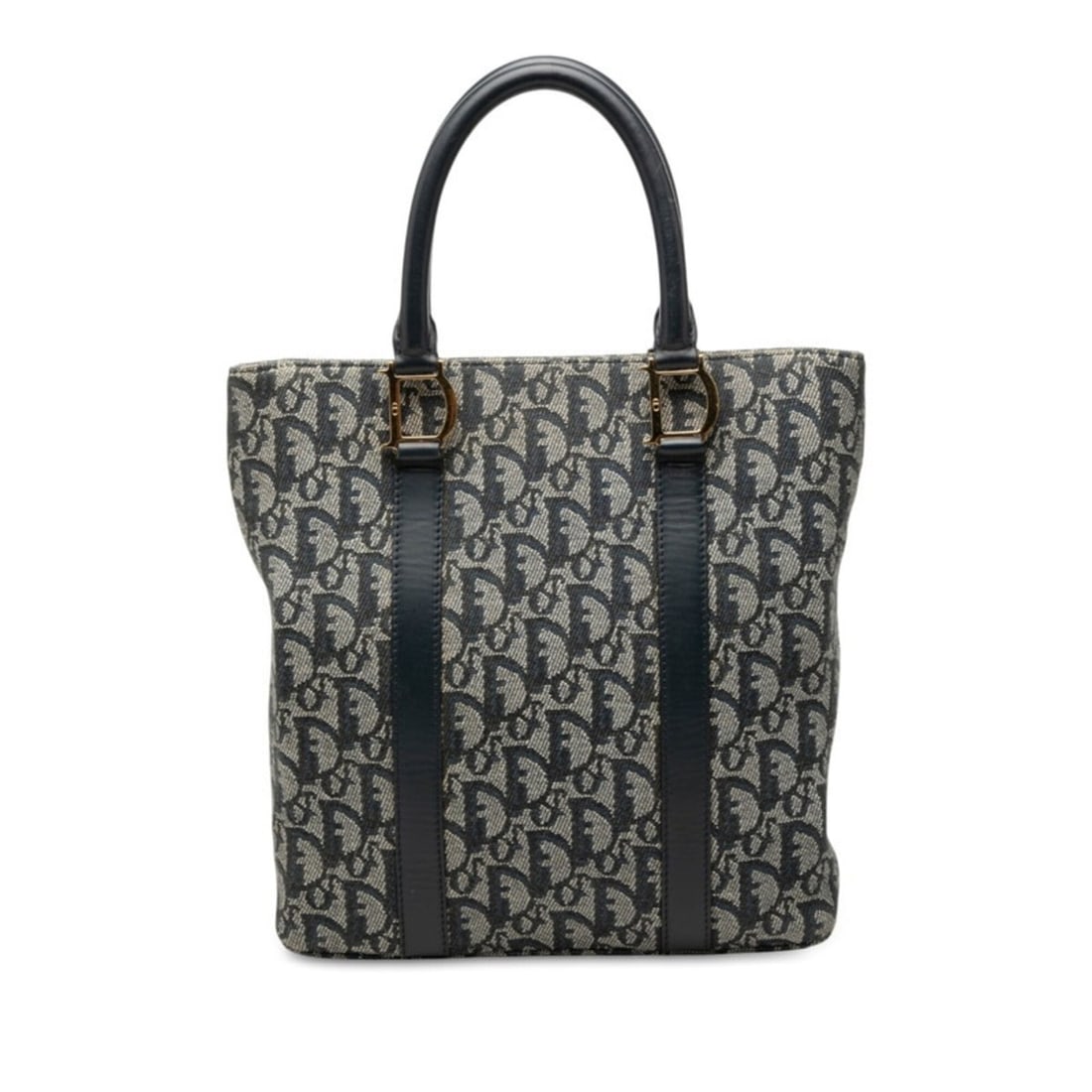 Christian Dior Dior Trotter handbag, navy canvas leather, women's.: --- Catalog ---Category: SizeSize (HxWxD): 26cm x 23cm x 7.5cm / 10.23'' x 9.05'' x 2.95''Category: DesignType: HandbagColor: NavyGender: WomenMaterial: Trotter Category: GeneralBrand: Christian Dior-