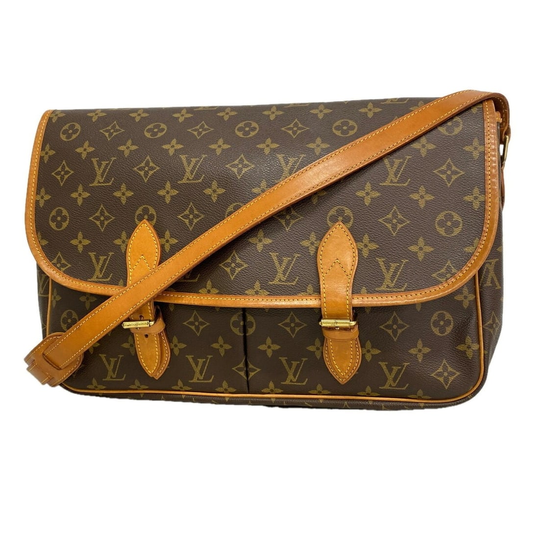 Louis Vuitton Monogram Gibeciere GM Shoulder Bag M42249 Brown Women's (1 of 13)
