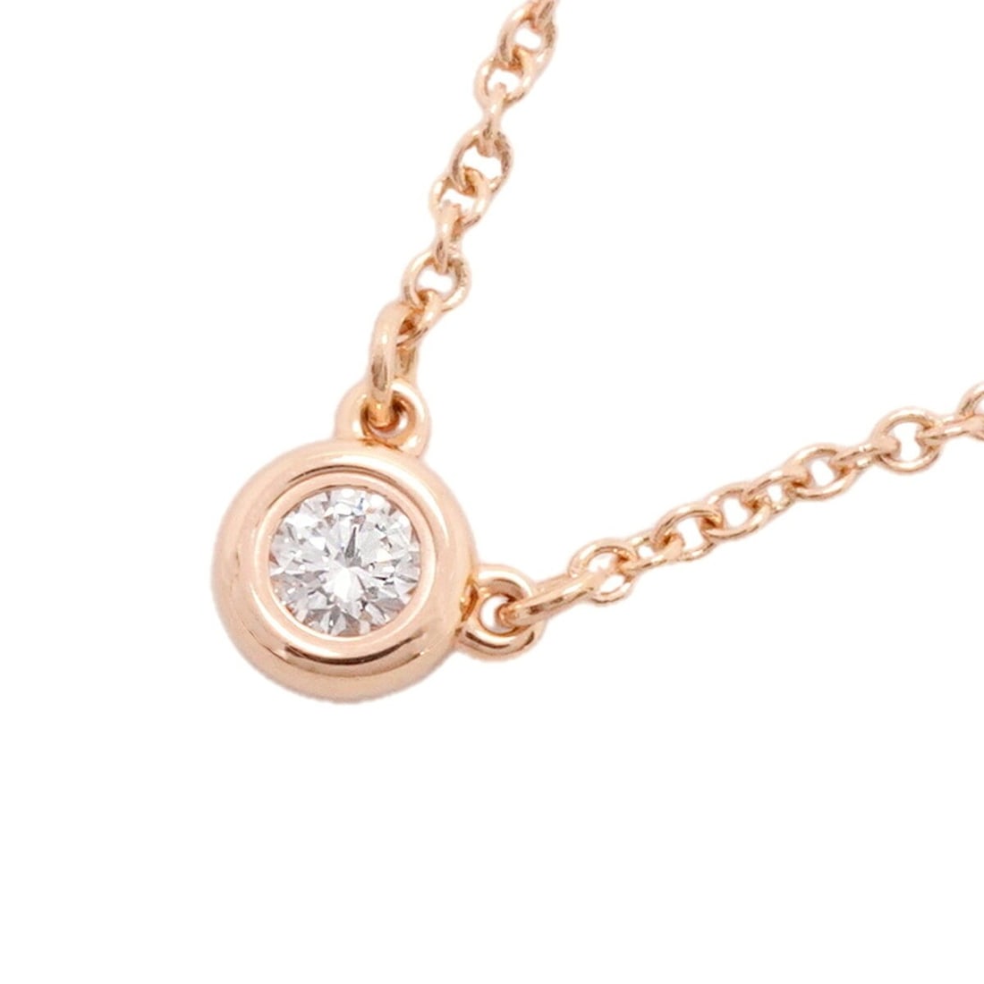Tiffany & Co. By the Yard Necklace, 1PD (18K Pink Gold) Diamond, Women's: --- Catalog ---Category: SizePendant Size: 4.8mm x 4.4mm / 0.18'' x 0.17''Neck Circumference: 41.5 cm / 16.33''Category: DesignStone: DiamondGender: WomenMaterial: Pink gold (18K)Necklace Type: Neckla