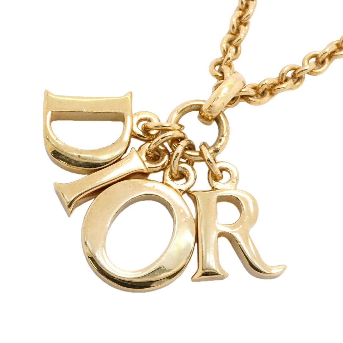 Christian Dior Necklace, GP Plated Gold, Women's: --- Catalog ---Category: SizePendant Size: 32.8mm x 37mm / 1.29'' x 1.45''Neck Circumference: 40.5 cm - 45.5 cm / 15.94'' - 17.91''Category: DesignColor: GoldGender: WomenMaterial: Gold platingNecklac