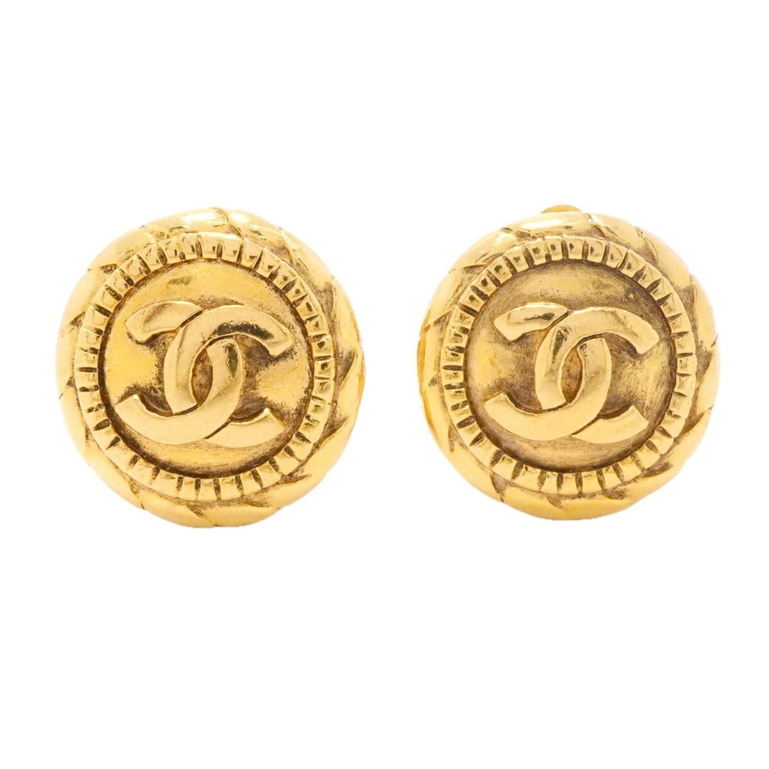 Chanel Earrings, Coco Mark Circle, GP Plated Gold, Women's: --- Catalog ---Category: SizeSize (HxWxD): 22.00mm x 21.60mm / 0.87'' x 0.85''Category: DesignType: Clip earringsColor: GoldGender: WomenMaterial: Gold platingCategory: GeneralBrand: Chanel--- Item Li
