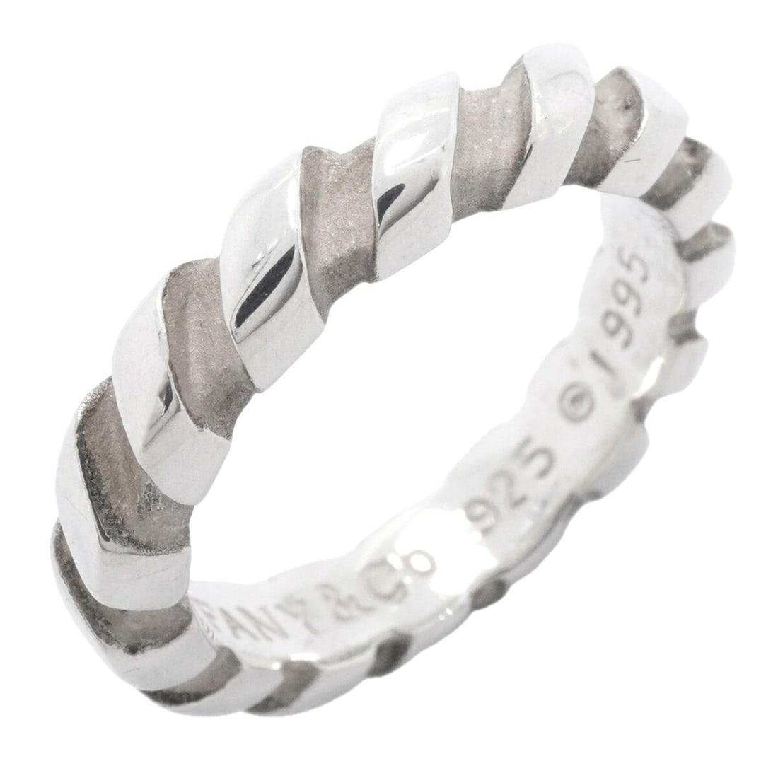 Tiffany & Co. Twist Ring, Sterling Silver 925, Size 11.5 (Women's): --- Catalog ---Category: SizeJP Size: 11.5US Size: 6Category: DesignType: Band ringGender: WomenMaterial: Silver 925Category: GeneralBrand: Tiffany--- Item List ---Section: ConditionRanking: Rank AB U