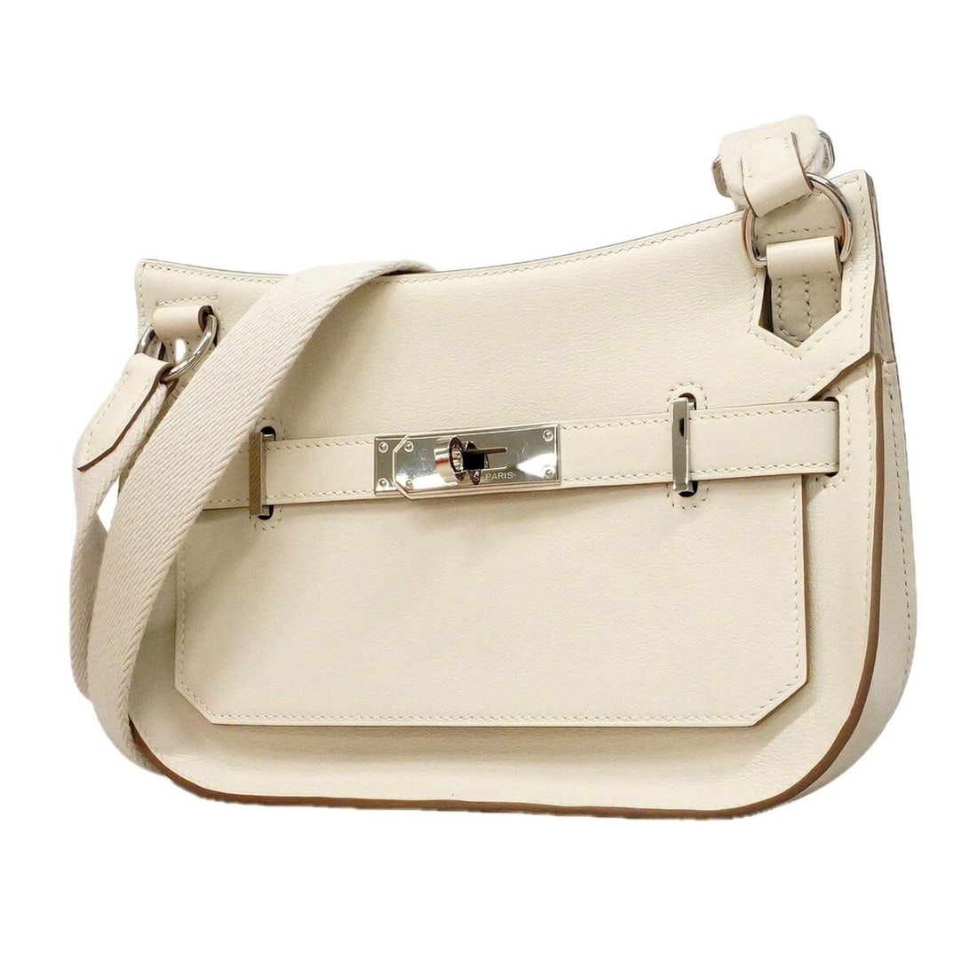 Hermes Jypsiere Mini Swift Shoulder Bag, Mushroom Pattern, B Stamp, Women's: --- Catalog ---Category: SizeSize (HxWxD): 14.5cm x 22cm x 6.5cm / 5.7'' x 8.66'' x 2.55''Category: DesignType: Shoulder bagColor: WhiteGender: WomenMaterial: Swift leather Hardware Color: SilverCateg