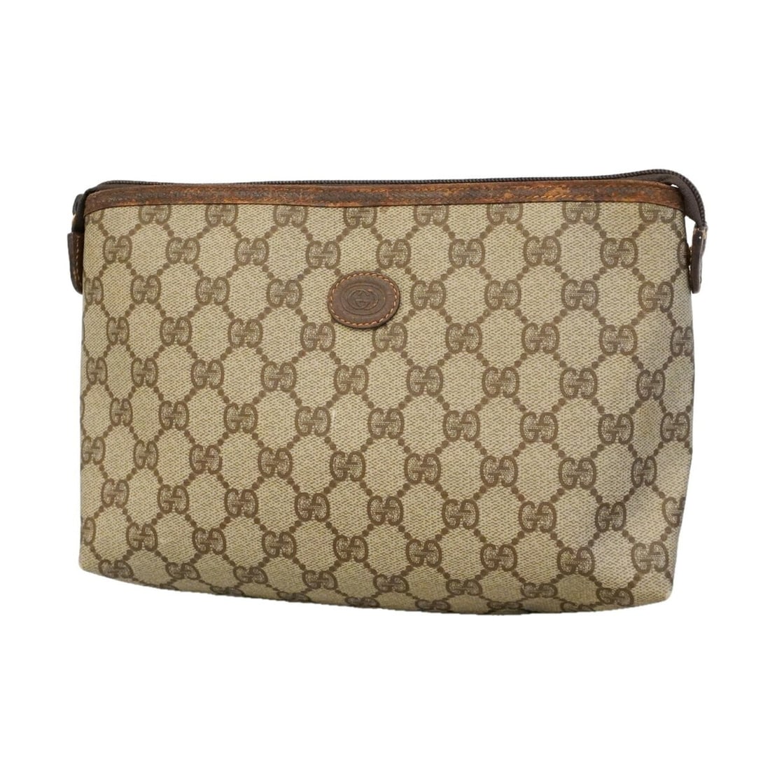Gucci GG Supreme Bag/Pouch 156 01 045 Brown (Men's/Women's): --- Catalog ---Category: SizeSize (HxWxD): 16cm x 24cm x 7.5cm / 6.29'' x 9.44'' x 2.95''Category: DesignType: PouchColor: BrownGender: Men,WomenMaterial: PVC Hardware Color: GoldCategory: GeneralMPN: