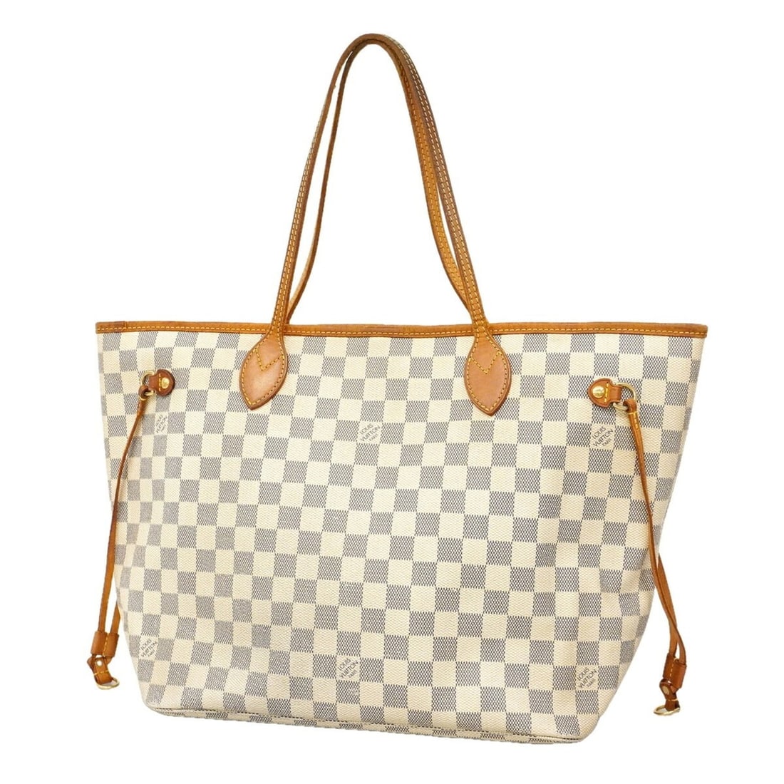 Louis Vuitton Damier Azur Neverfull MM Tote Bag N51107 White Women's OP017932