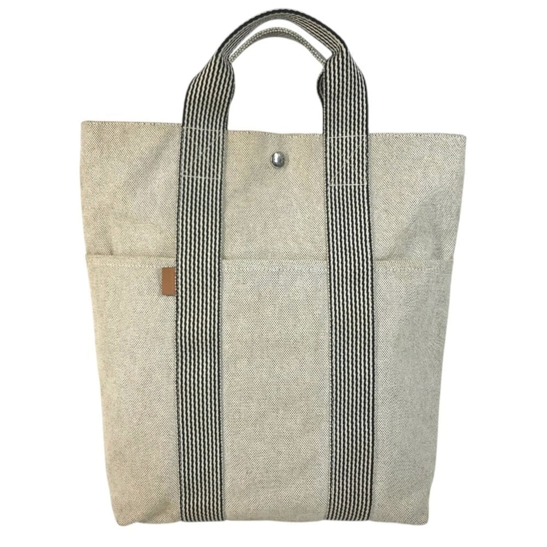 HERMES Fourre-Tout Cabas Tote Bag, Vertical Handbag, Canvas, Men's/Women's, Black (1 of 17)