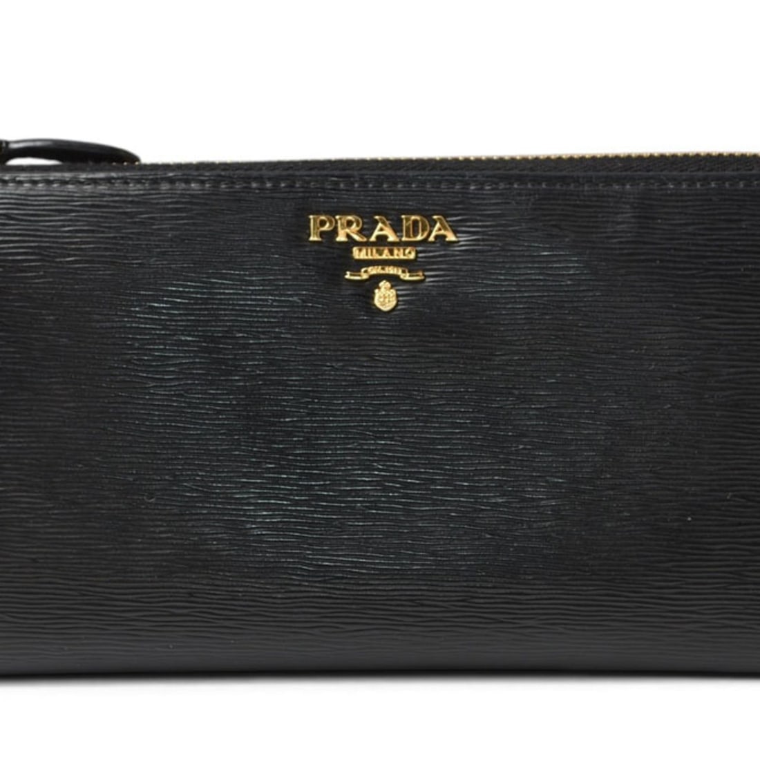 Prada Long Wallet, L-shaped, 1ML183 VITELLO MOVE, Leather, Black, Women's (1 of 10)