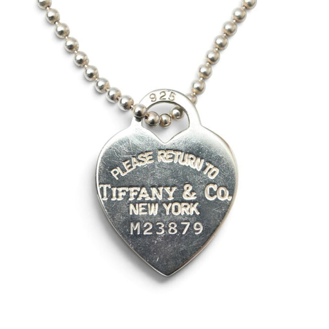 Tiffany & Co. Long Necklace Pendant, Return to Heart Tag, Ball Chain, SV925 Silver, Women's.: --- Catalog ---Category: SizePendant Size: 23mm x 30mm / 0.9'' x 1.18''Neck Circumference: 48 cm / 18.89''Category: DesignColor: SilverGender: WomenMaterial: Silver 925Necklace Type: NecklaceCategory: